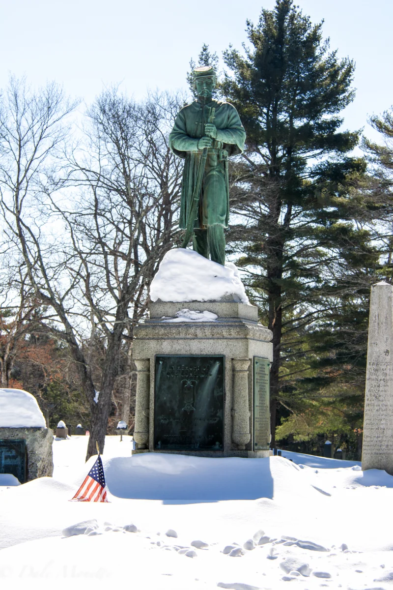 The Enfield monument to the Civil War soldiers. It sets in the Quabbin Park Cemetery in Belchertown on RT 9. He always has good jokes !