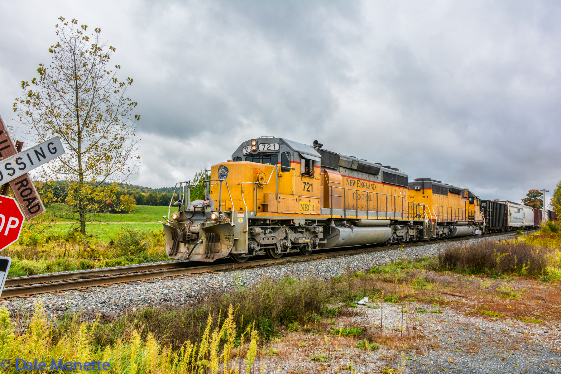 New England Central heading south in Northfield MA