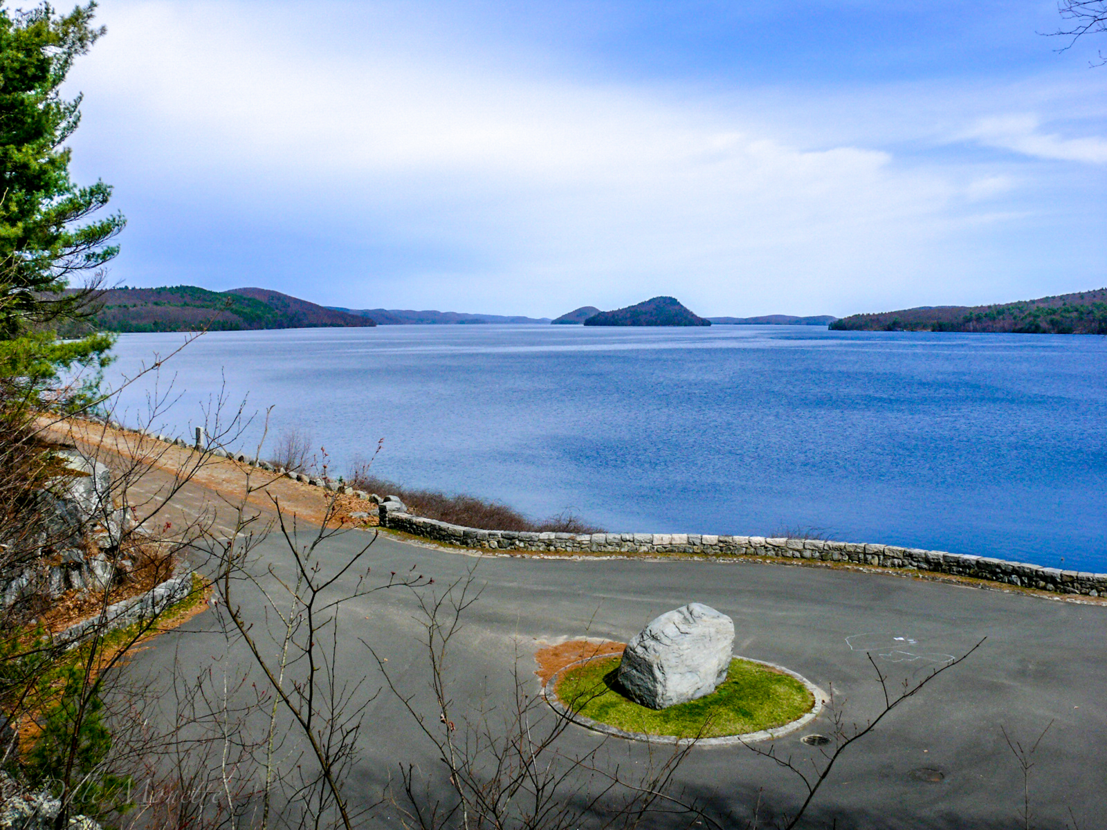 This is looking north from the Goodnough Dike in the Quabbin Park with Mt. Lizzie and Mt. Pomeroy in the distance.