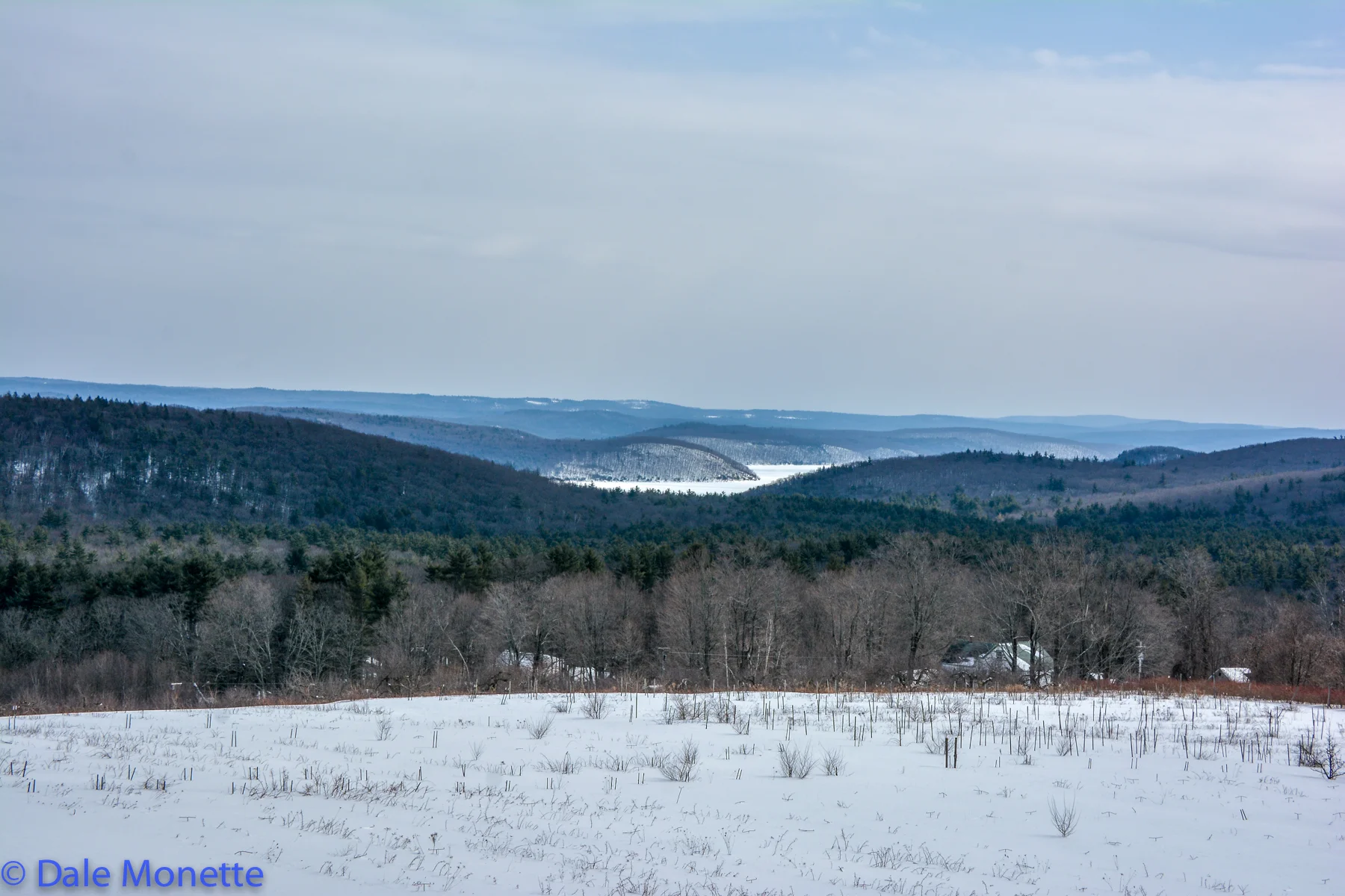 Mt L and part of central Quabbin as seen from above Hamiltons Orchards in New Salem.