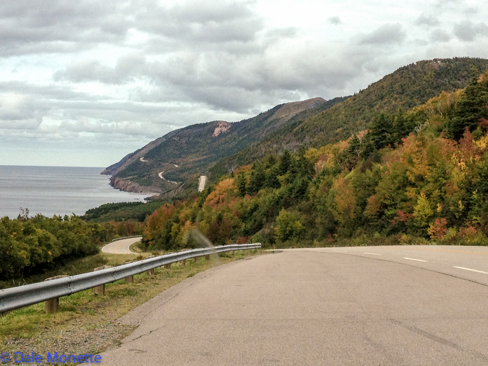   This is the Cabot Trail on the St. Lawrence Seaway&nbsp;side of the island. &nbsp;This is the most photographed portion of the road along this coast.     