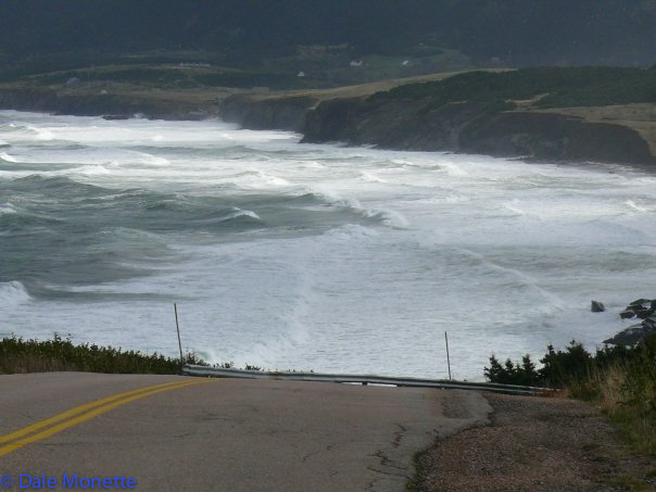   The entrance to the Bay St. Lawrence cove. The waves get to be HUGE sometimes up there.  