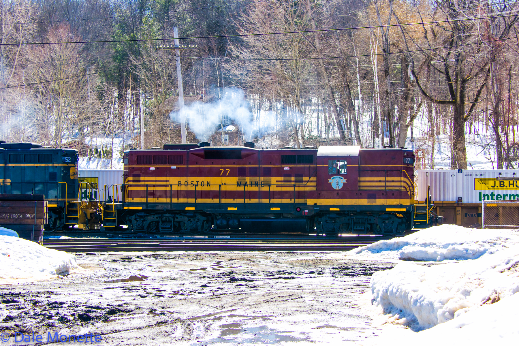   Another Alco in the old early 60's paint scheme working the East Deerfield yard. 3/12/15  