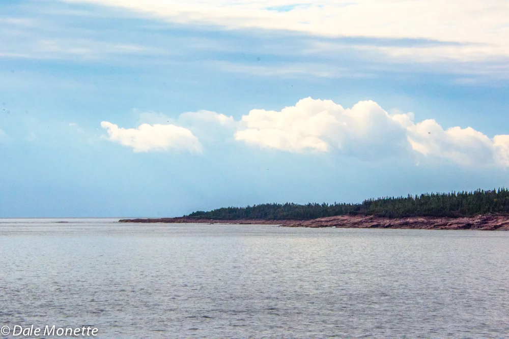 The Atlantic coast just south of Neil's Harbor. A storm goes out to sea...