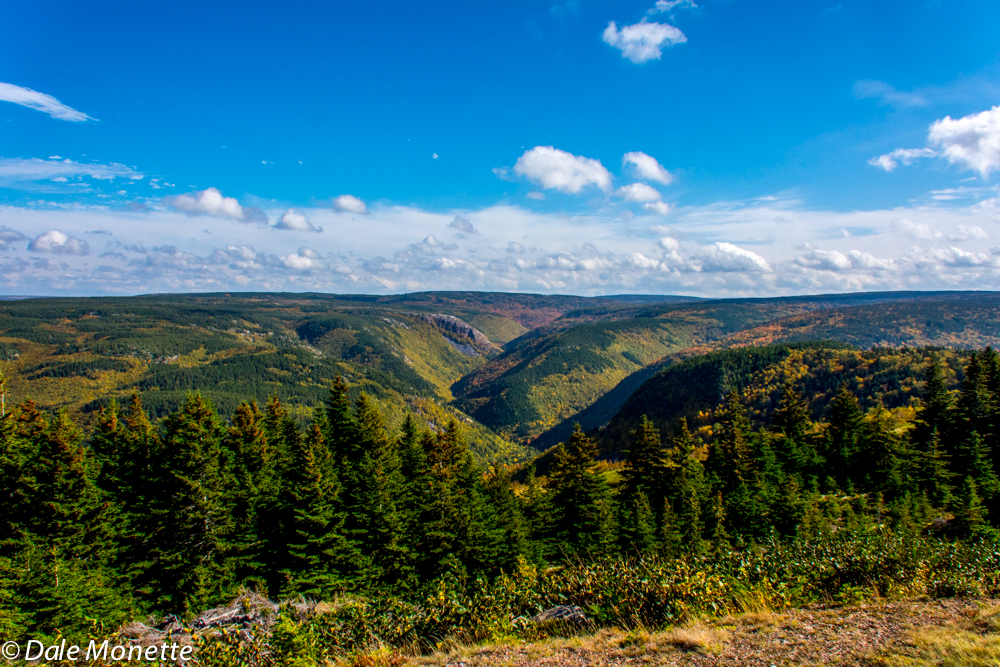 Cape Breton Highlands National Park"s northern section looking east into the park.  10/14/15