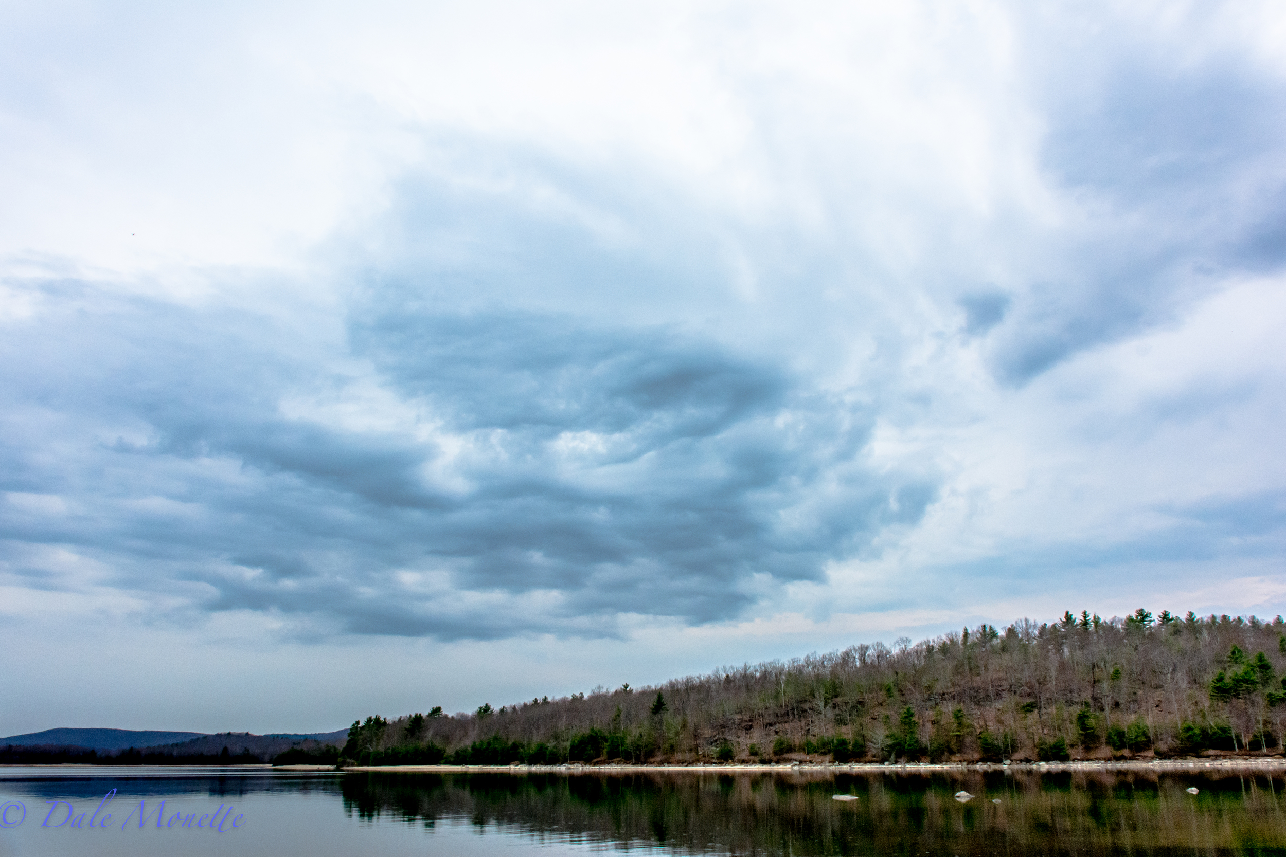 The Quabbin Reservoir has some of the best cloud formations in Massachusetts year round ! Early morning right after sunrise. 4/22/16