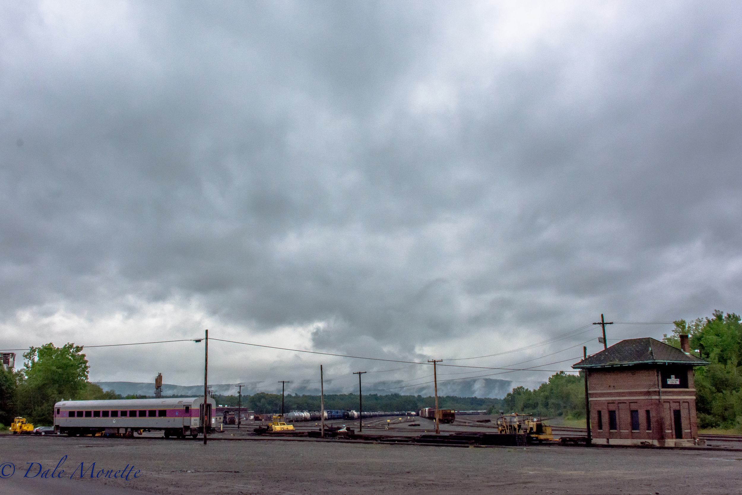   Storm leaving....... Pan Am Deerfield MA railroad switching yard. &nbsp;8/2/16  