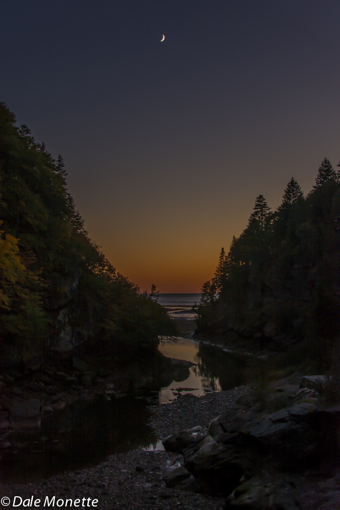   Point Wolfe River flowing into the Bay of Fundy, &nbsp;Alma, New Brunswick, Canada. &nbsp;10/5/15  