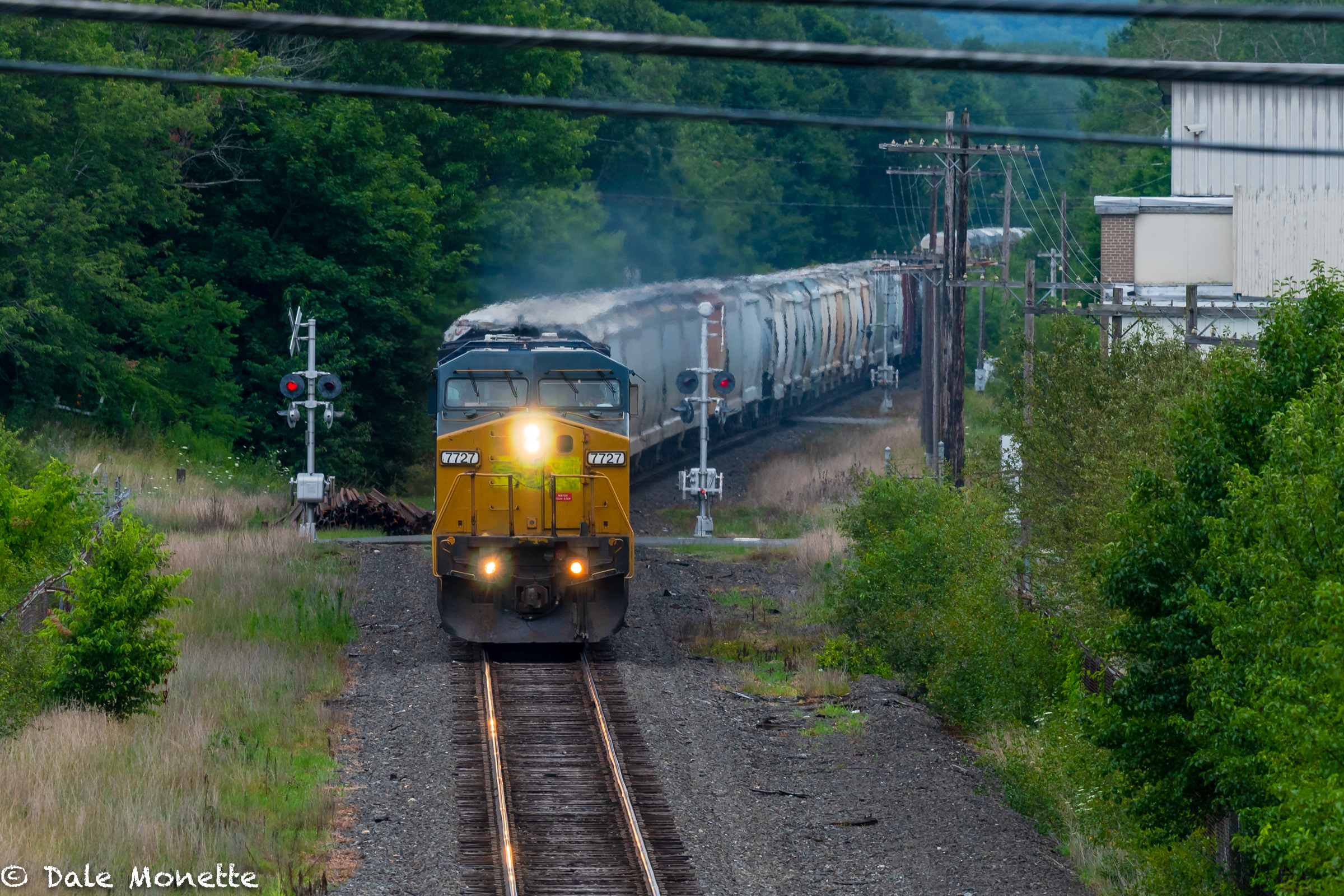   Its been a while since I took a railroad photo. Pan Am RR heading west thru Orange MA.  