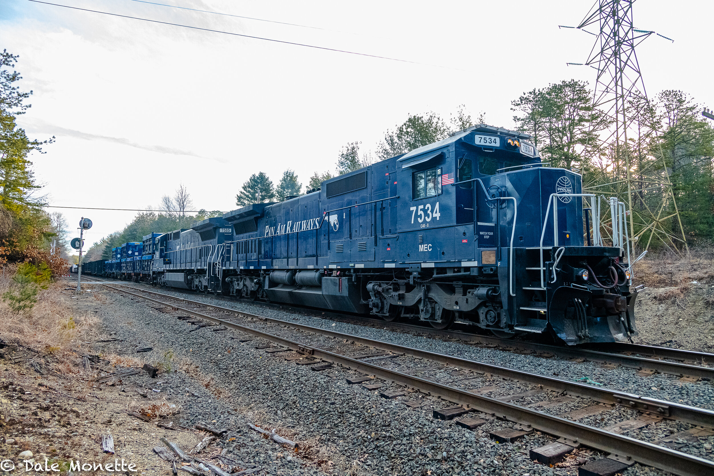   Here’s a Pan Am freight train passing thru Lake Pleasant on its way to the East Deerfield freight yard from Portland Maine’s Rigby Yard.  There is also one that goes the reverse direction.    