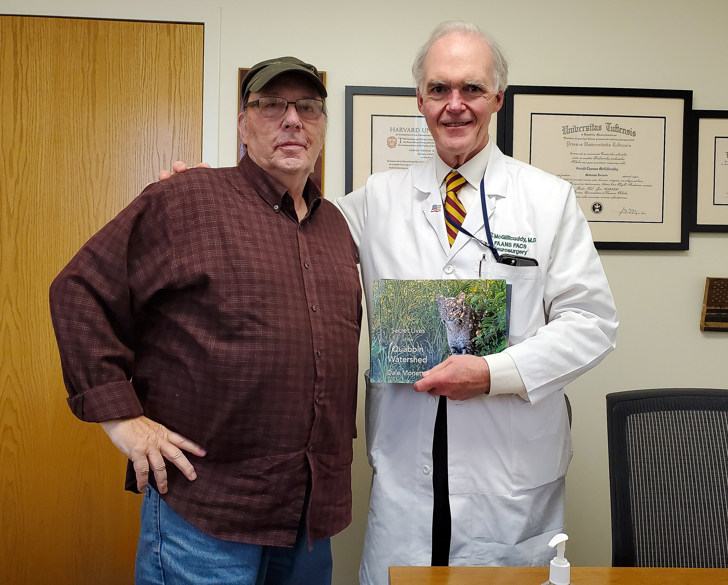   Dr, Gerald McGillicuddy, the neurosurgeon that gave me my back back :).  UMASS Memorial Hospital on 8/30/21 with 5 hours of back surgery.  I gave him the 2 books that I have published, not as payment !!  