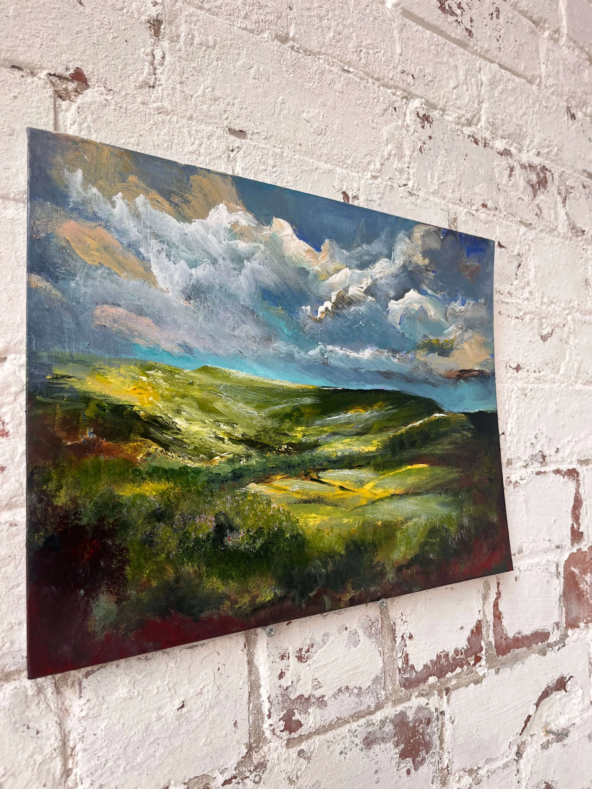 Irish landscape painting of the Sperrin Mountains by Irish artist Eimear Campbell