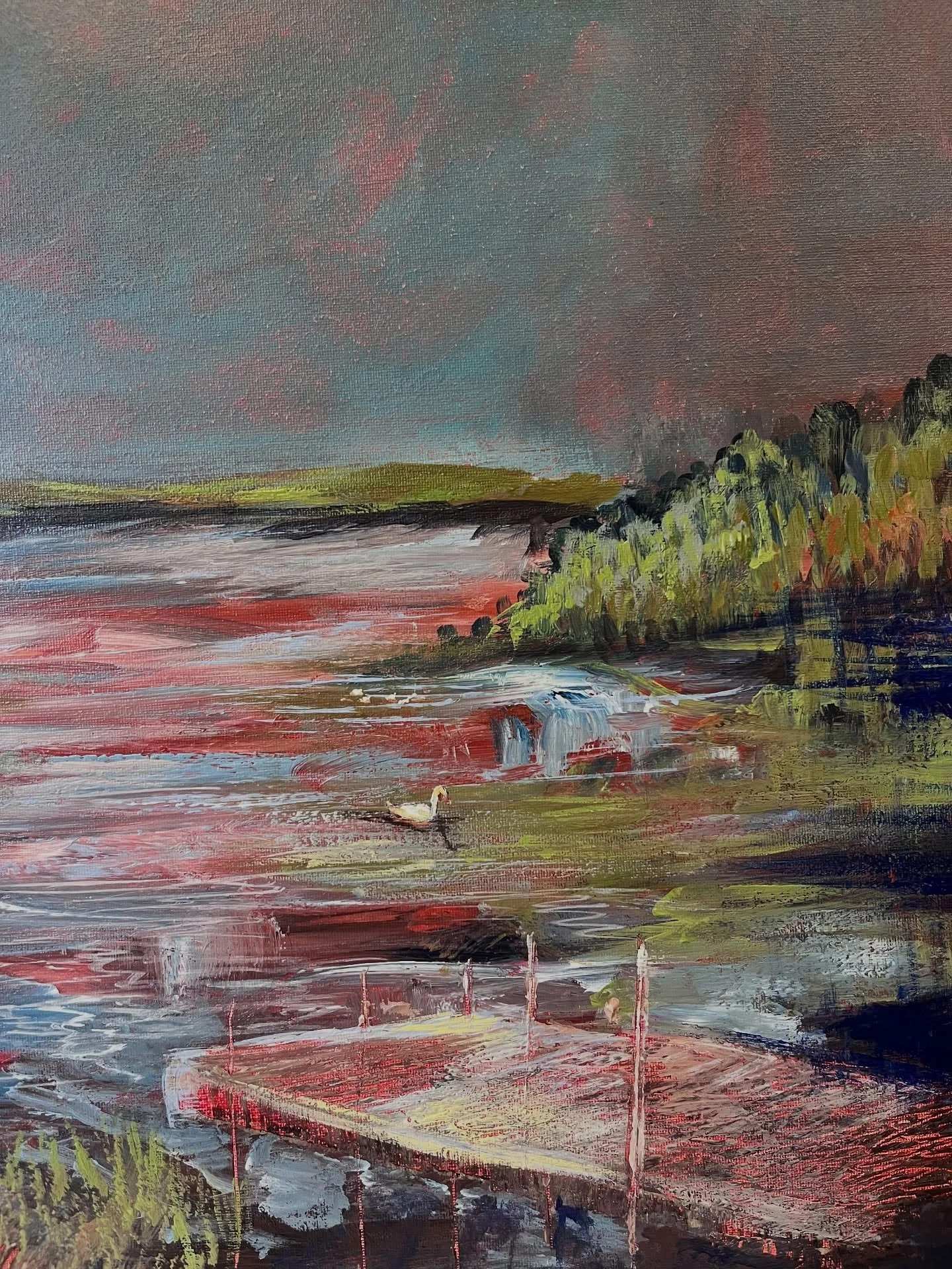 Through the process of making a painting I take photos at each stage. I take a lot of breaks, as I tend to work fast I try to stop myself from getting too overly enthusiastic and over working a painting!

Taking photos at different stages allows me t