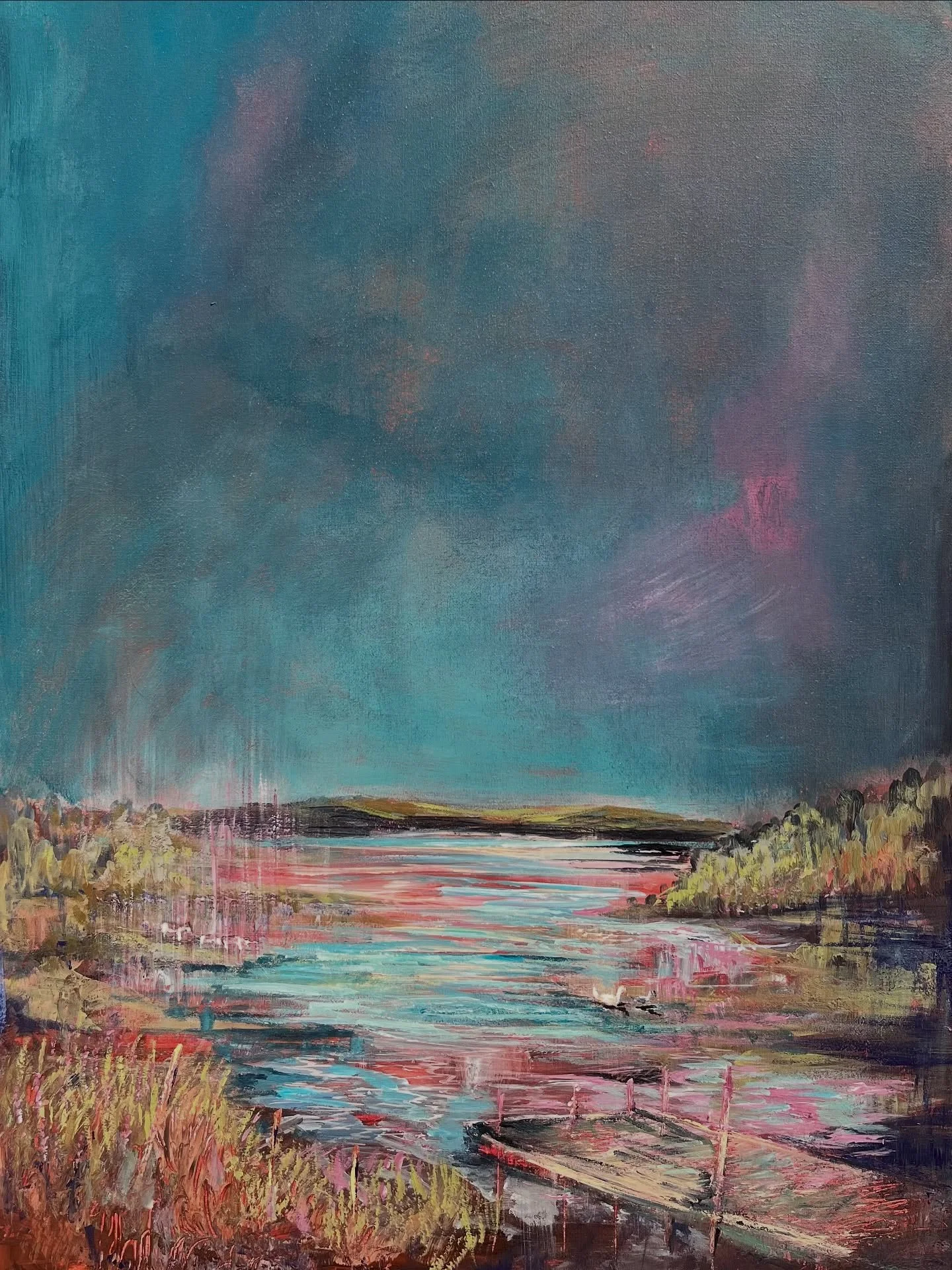 SOLD 🔴
&lsquo;Love on the Lough&rsquo; 

Limited edition prints are now available of the sold out painting of the beautiful Lower Lough Erne. 
Size A3 &amp; A1 - signed, titled and numbered
⬆️ Link in Bio to Shop

It&rsquo;s the perfect day to relea