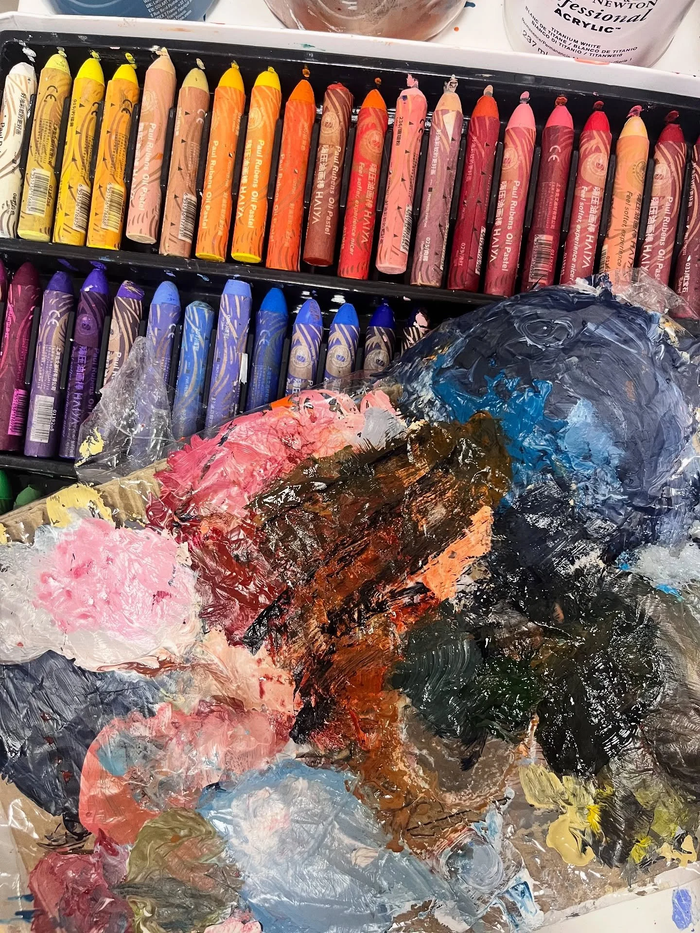 There&rsquo;s barely space to move never mind paint in my little studio space at the moment! I&rsquo;m preparing for my first solo exhibition (ahhh) so things are a bit mental in this space at the moment. I&rsquo;m working every hour I can finalising