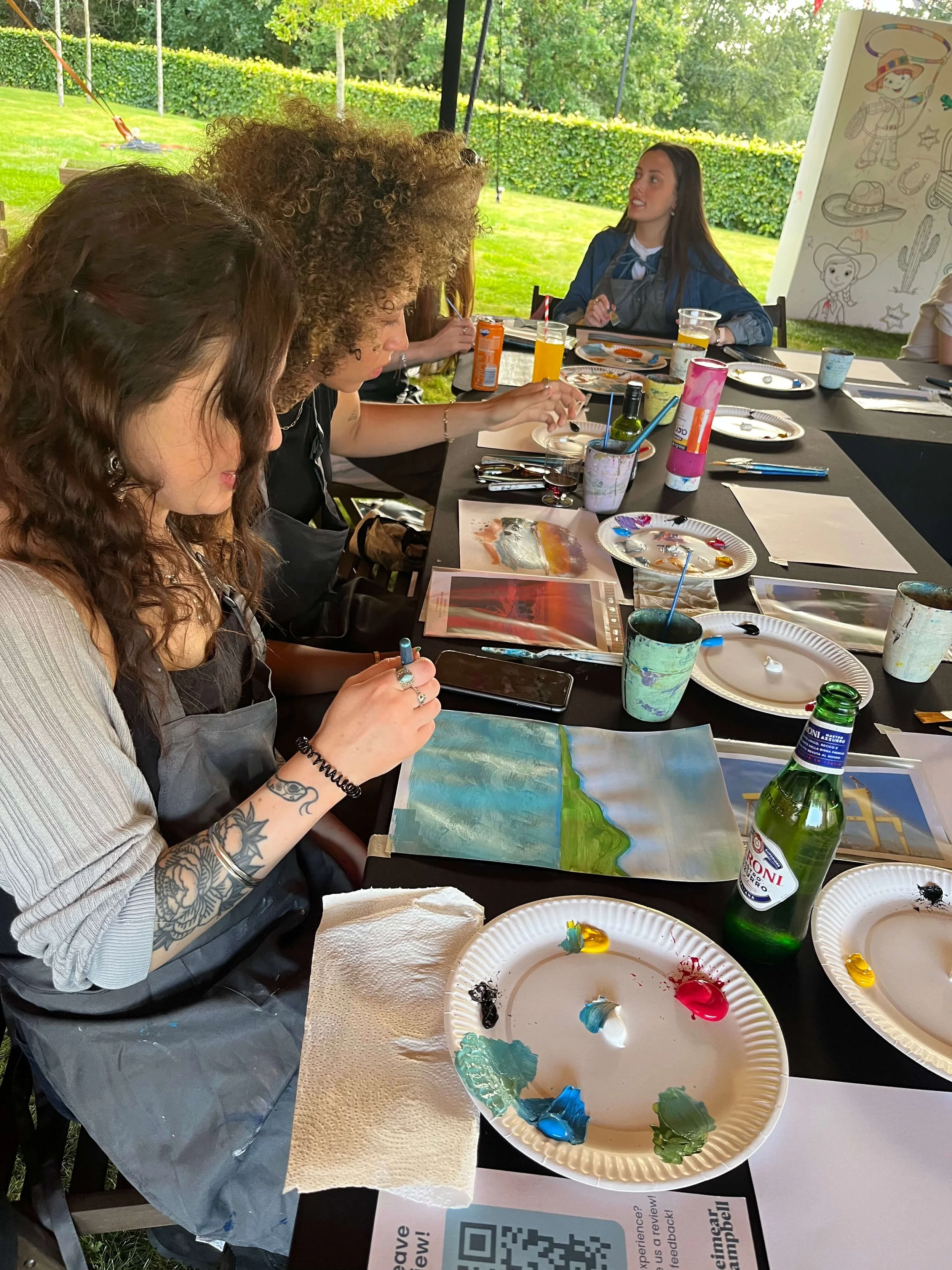 Team building paint and sip belfast