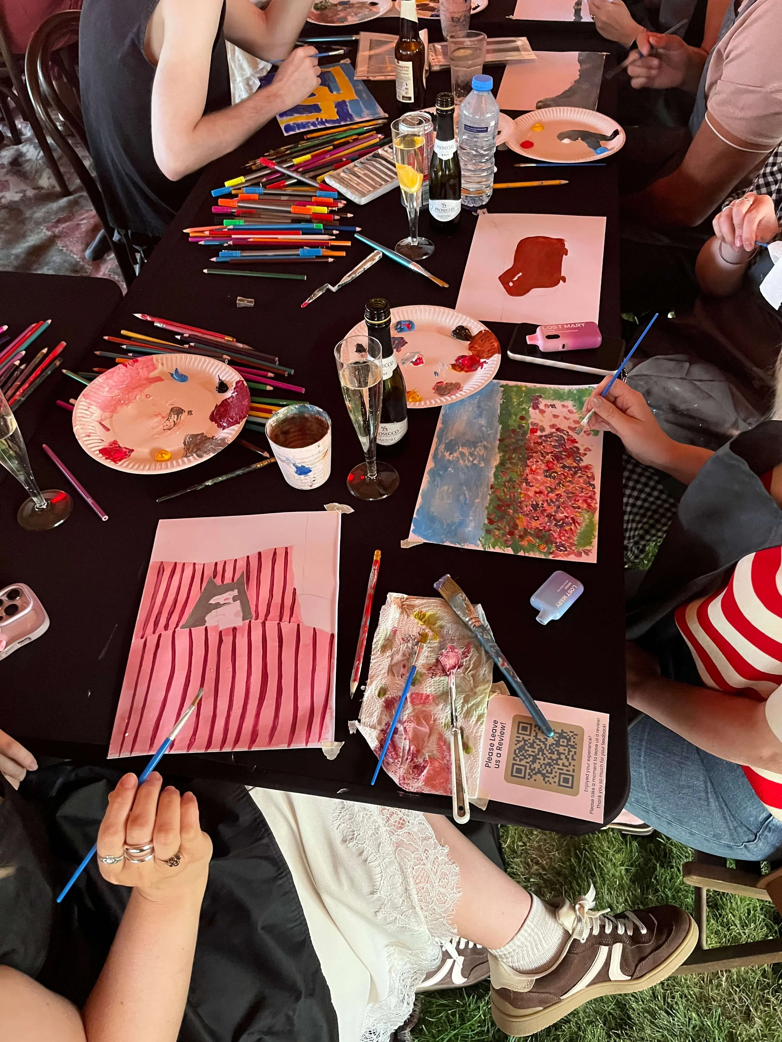 Team building paint and sip belfast