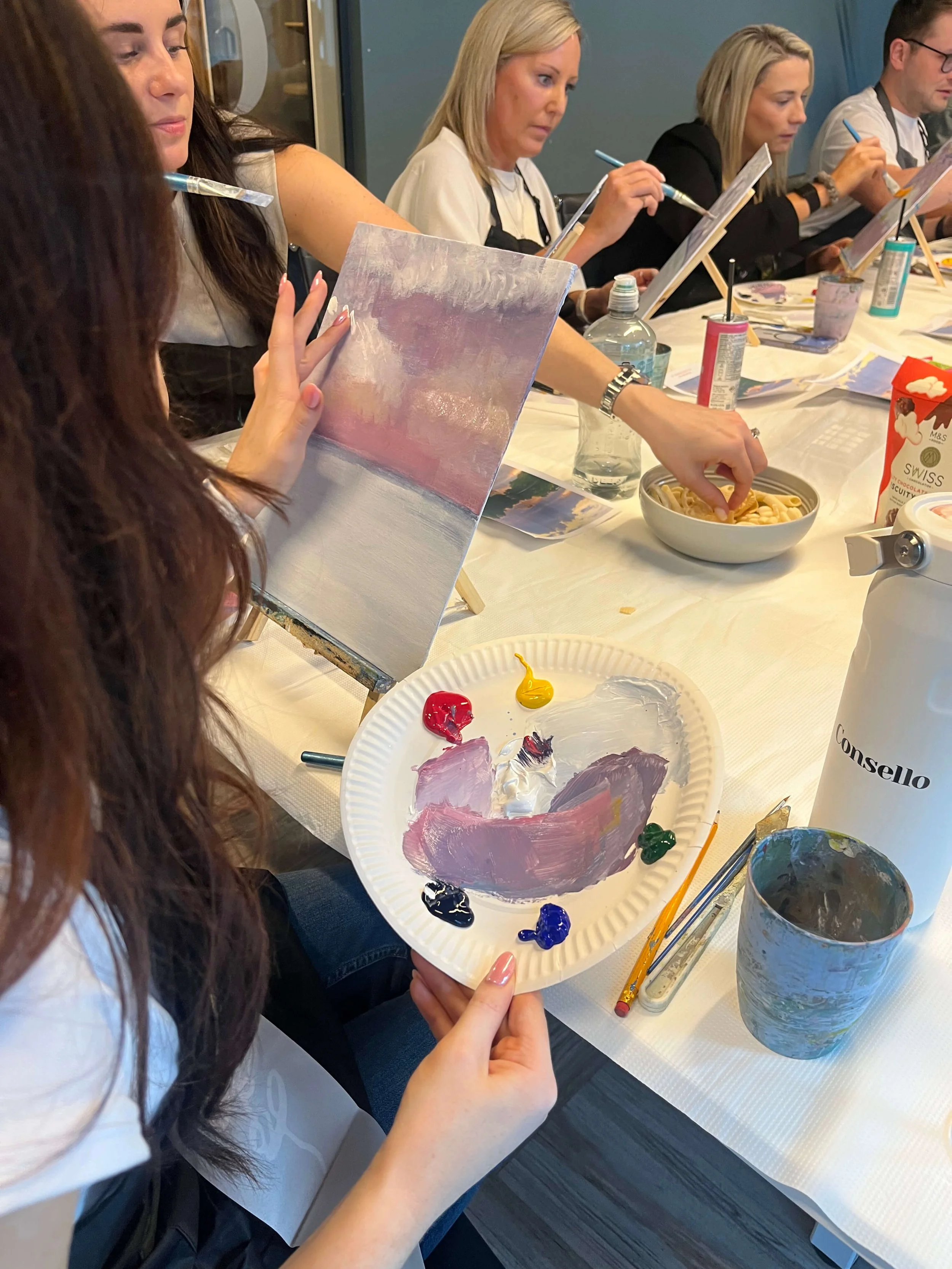 Team building paint and sip belfast