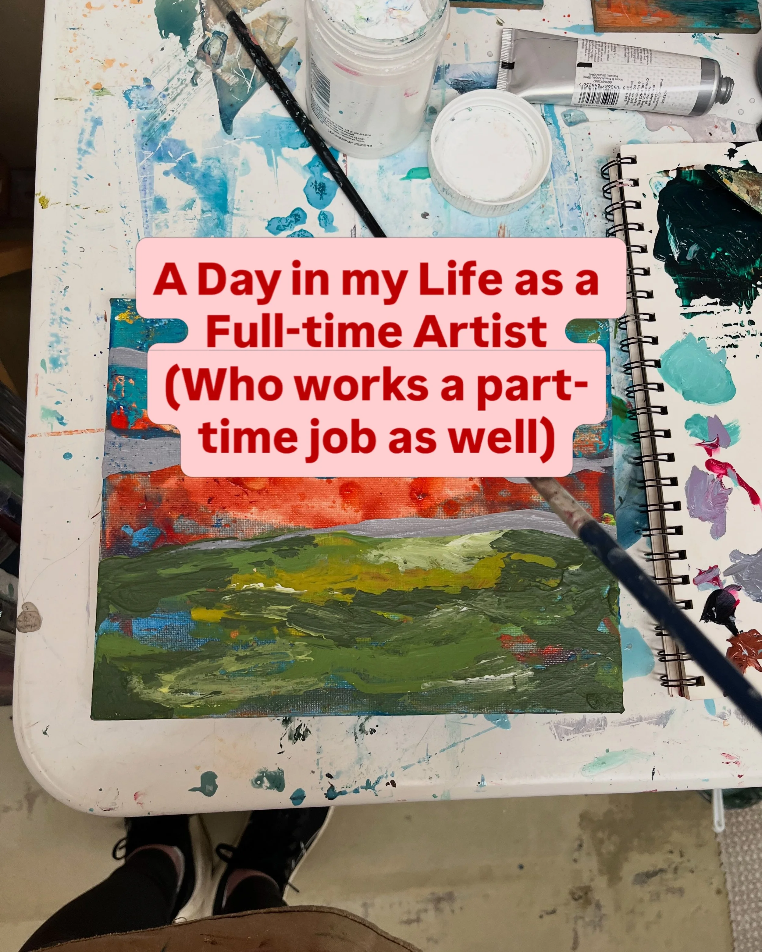 A full on Friday as a full time artist in Belfast (who works part-time as well). My artist days are full on - I love the chaos that comes with running my own business and I love that every day is different.

#lifeasanartist #artistlife #belfastartist