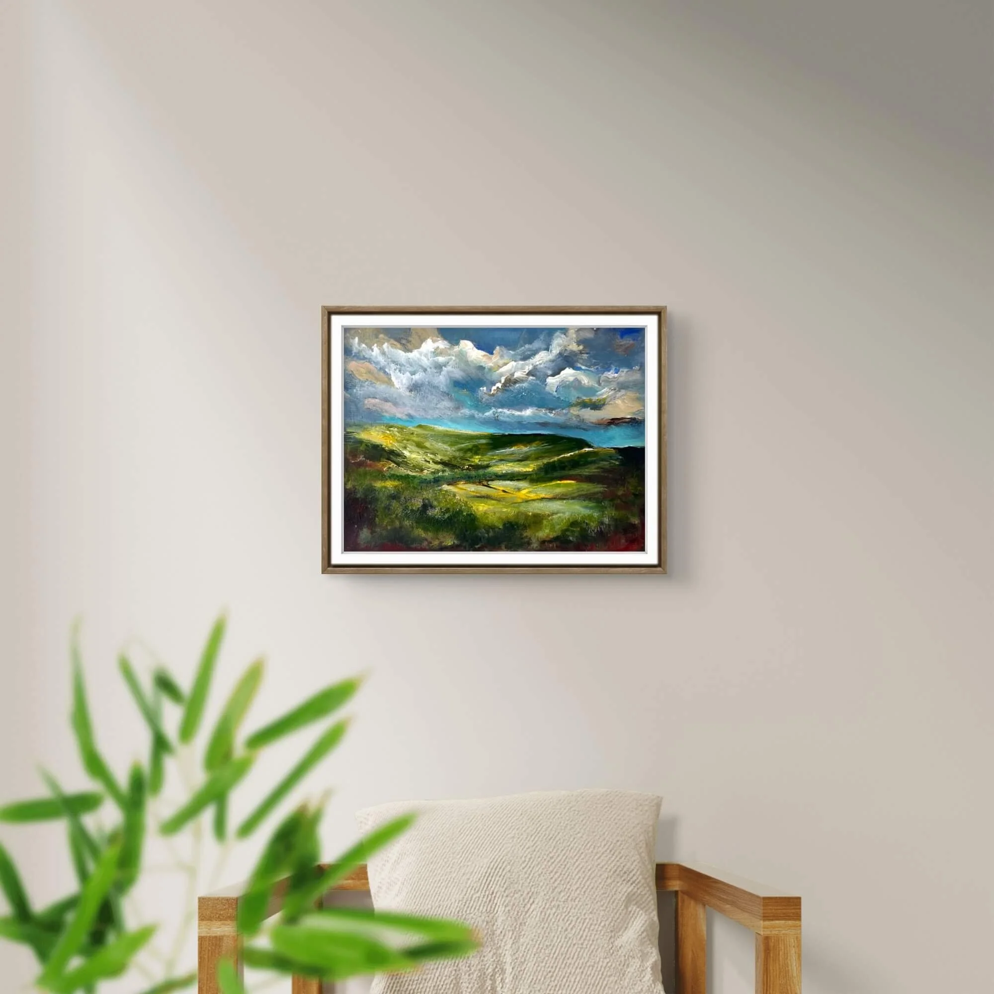 Irish landscape painting of the Sperrin Mountains by Irish artist Eimear Campbell