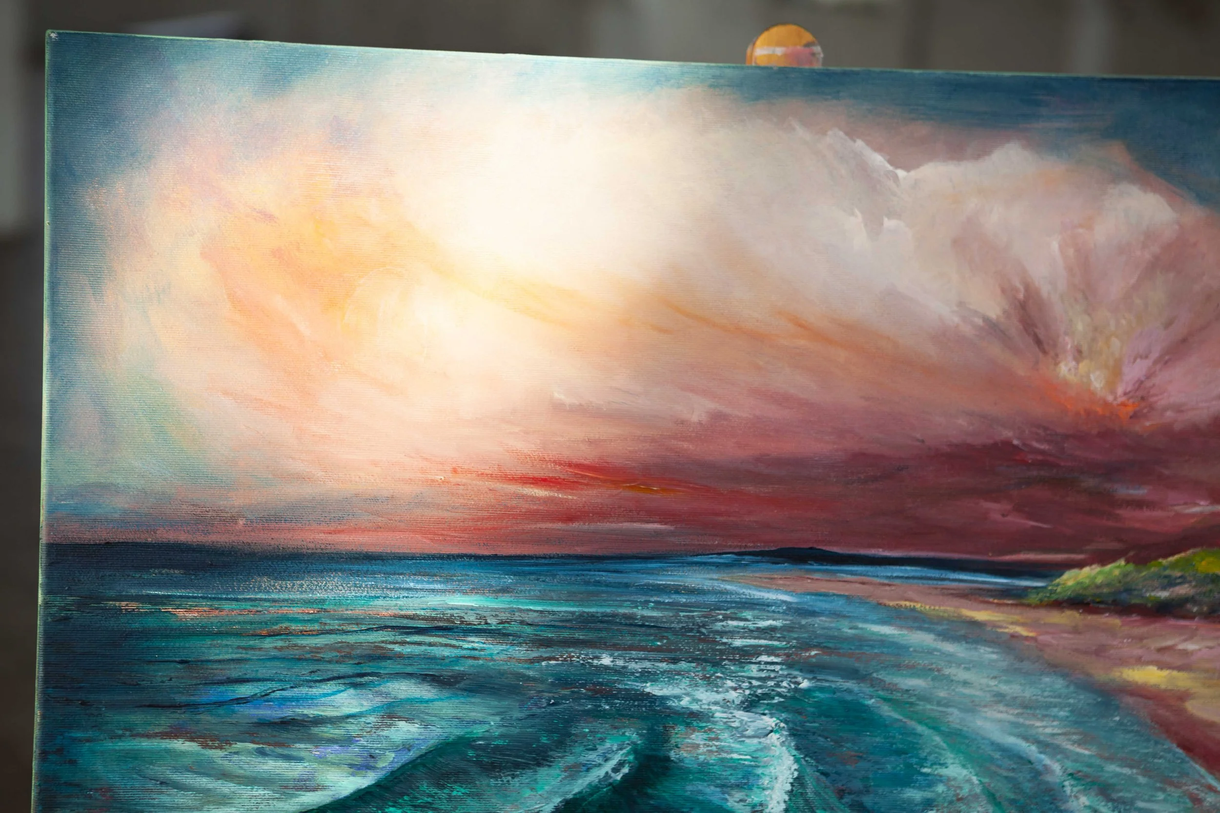 tullan strand beach, donegal painting, Irish art, nature painting, irish art print, belfast artist, abstract art