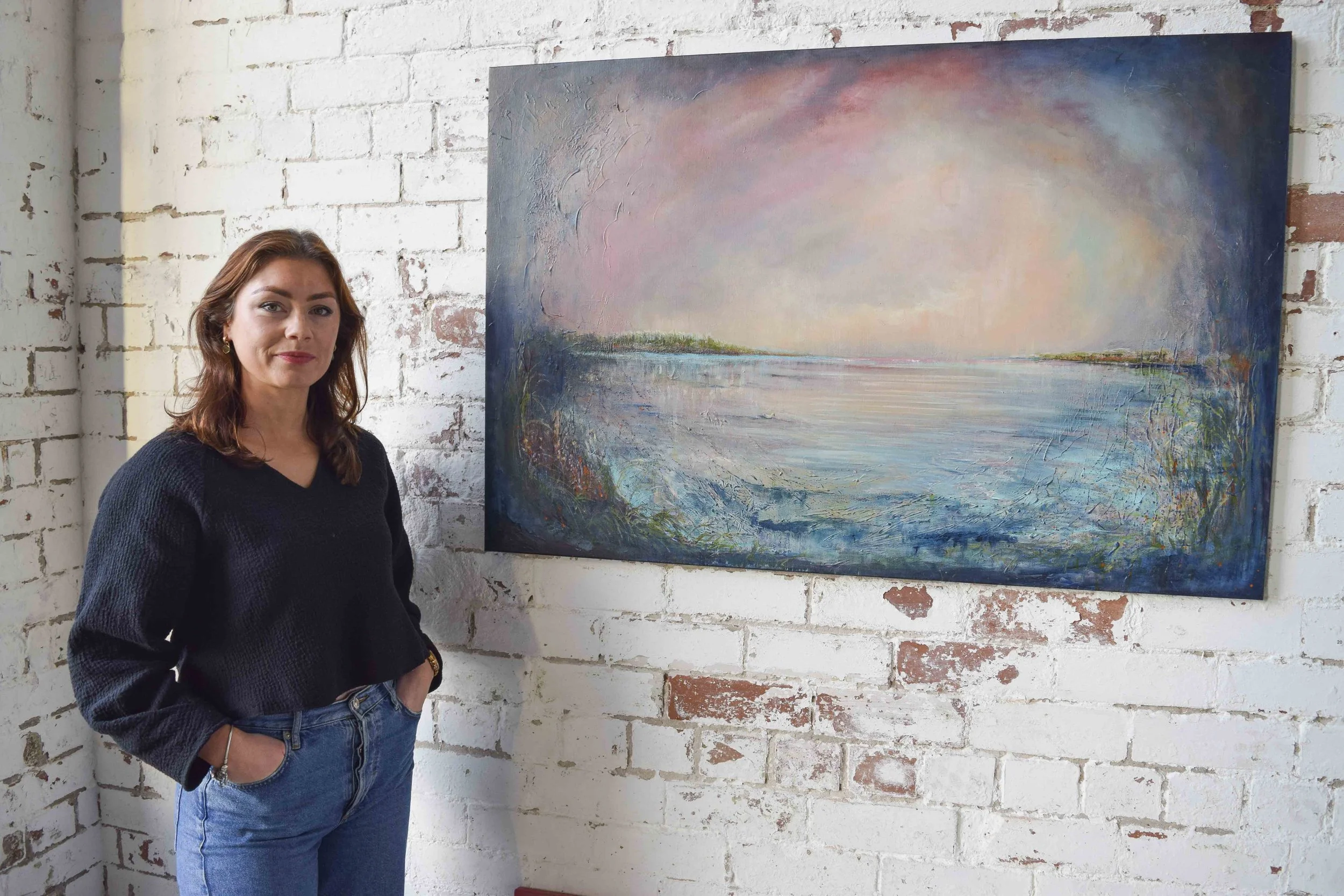 lake painting, painting of water, Fermanagh art, Irish artist, art for sale, Lough Erne painting