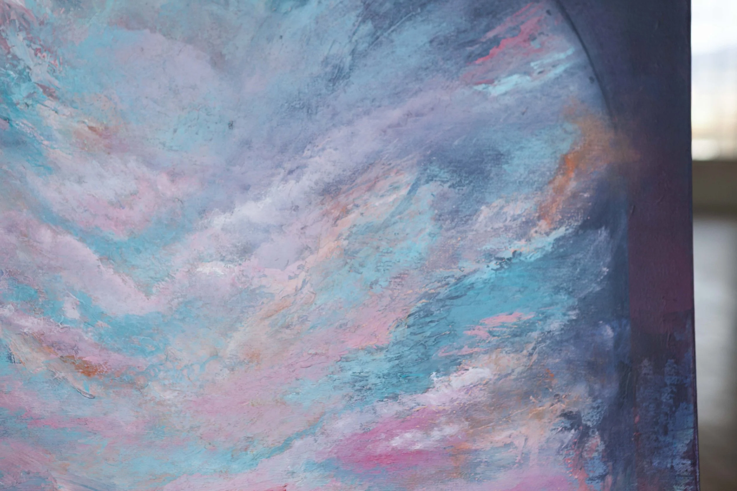 Abstract landscape Strand Cinema Belfast painting by Irish artist Eimear Campbell