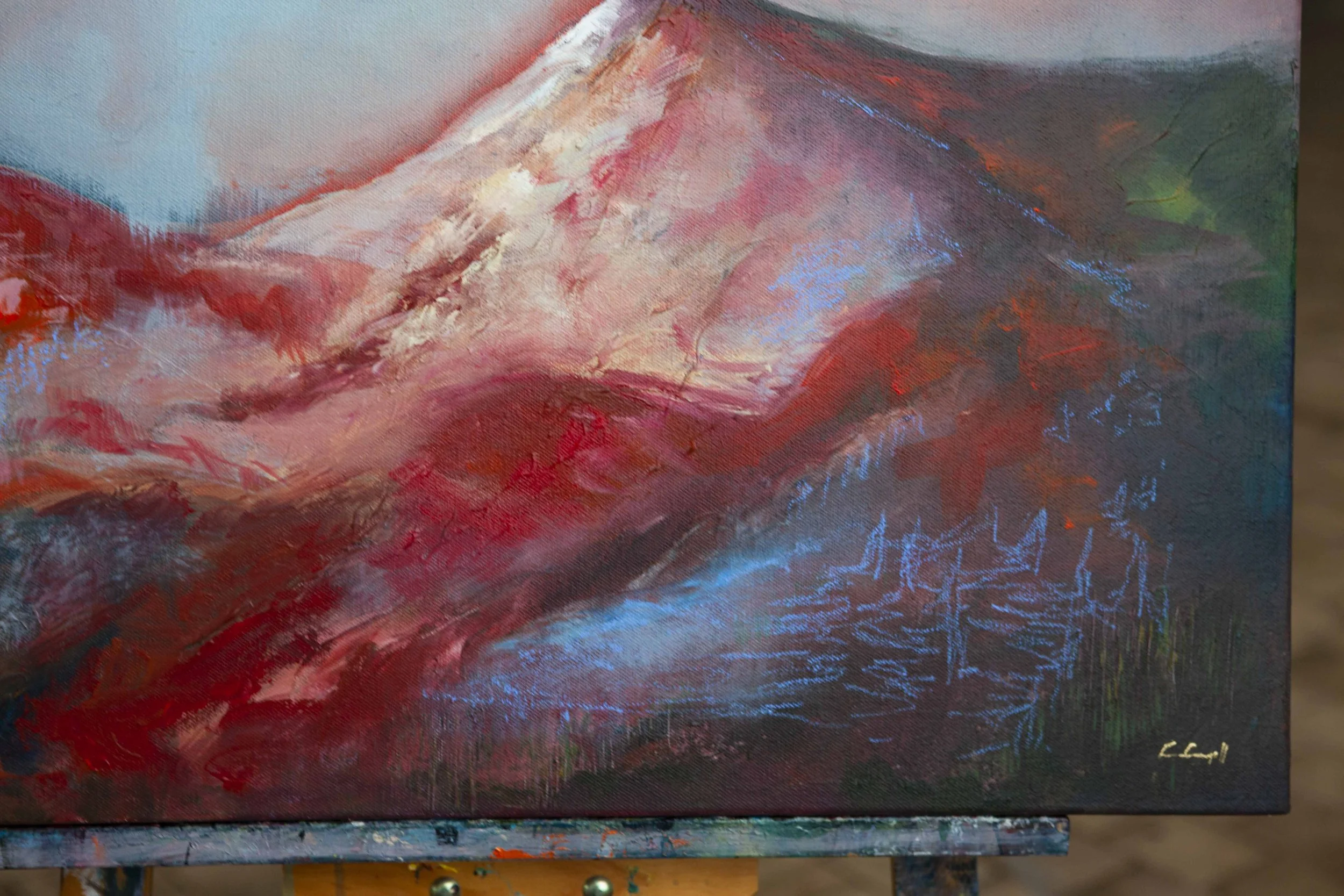 mountain art, mourne mountains painting, slieve donard art, nature painting, irish art print, belfast artist, abstract art