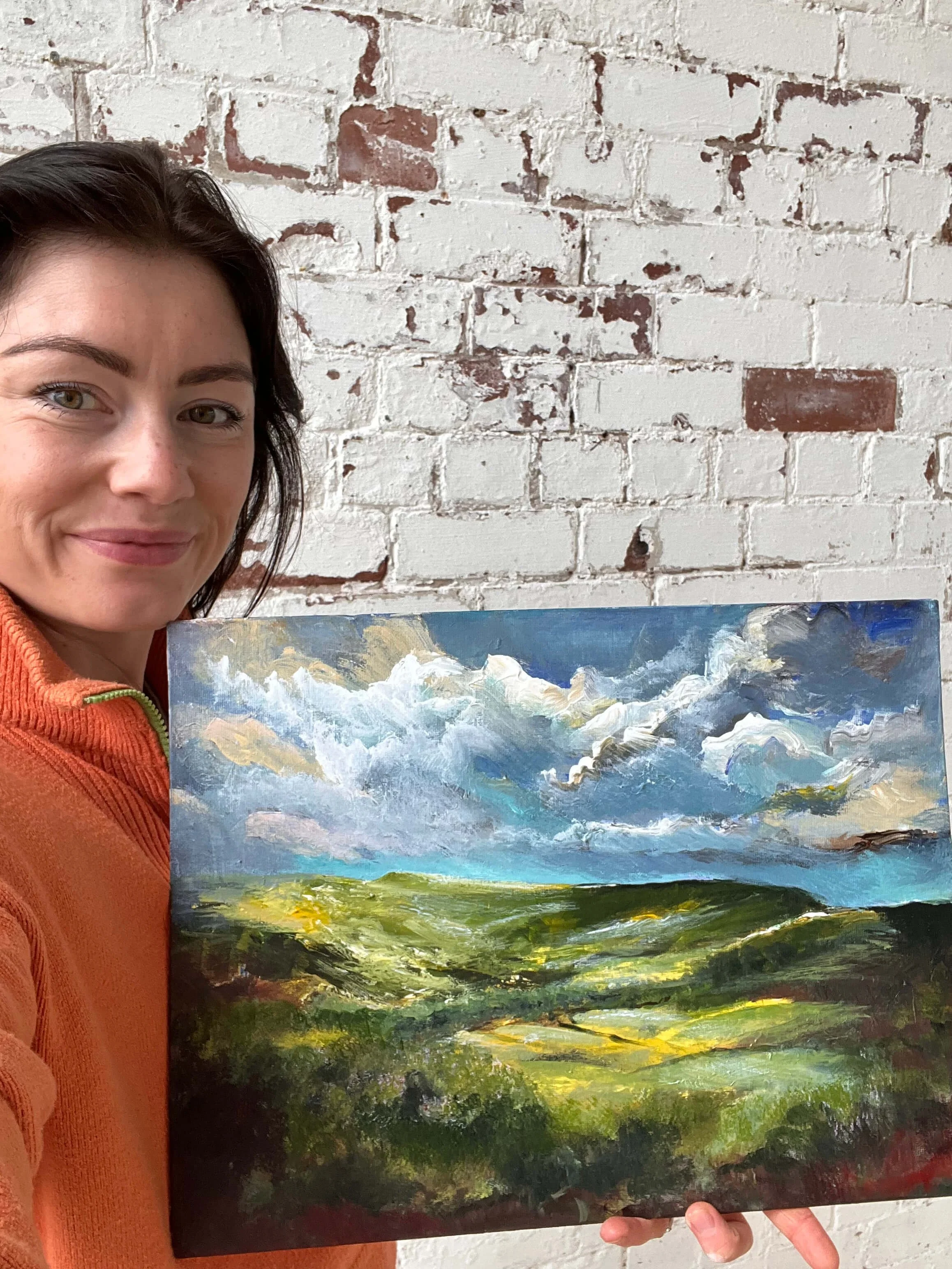 Irish landscape painting of the Sperrin Mountains by Irish artist Eimear Campbell