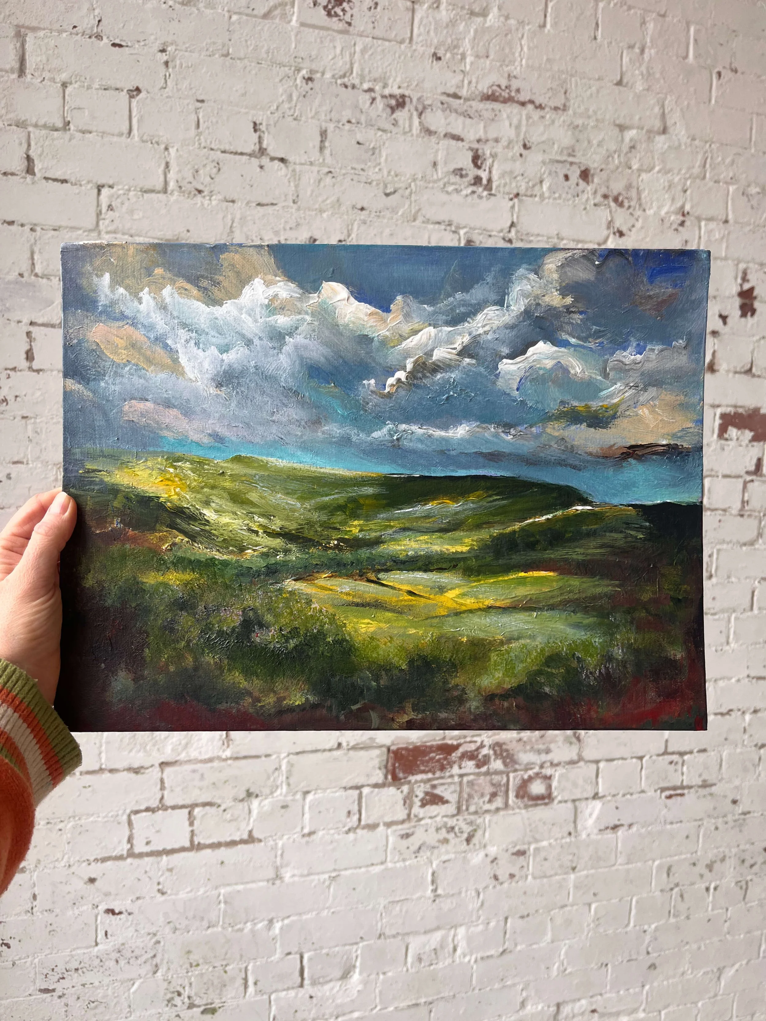 Irish landscape painting of the Sperrin Mountains by Irish artist Eimear Campbell
