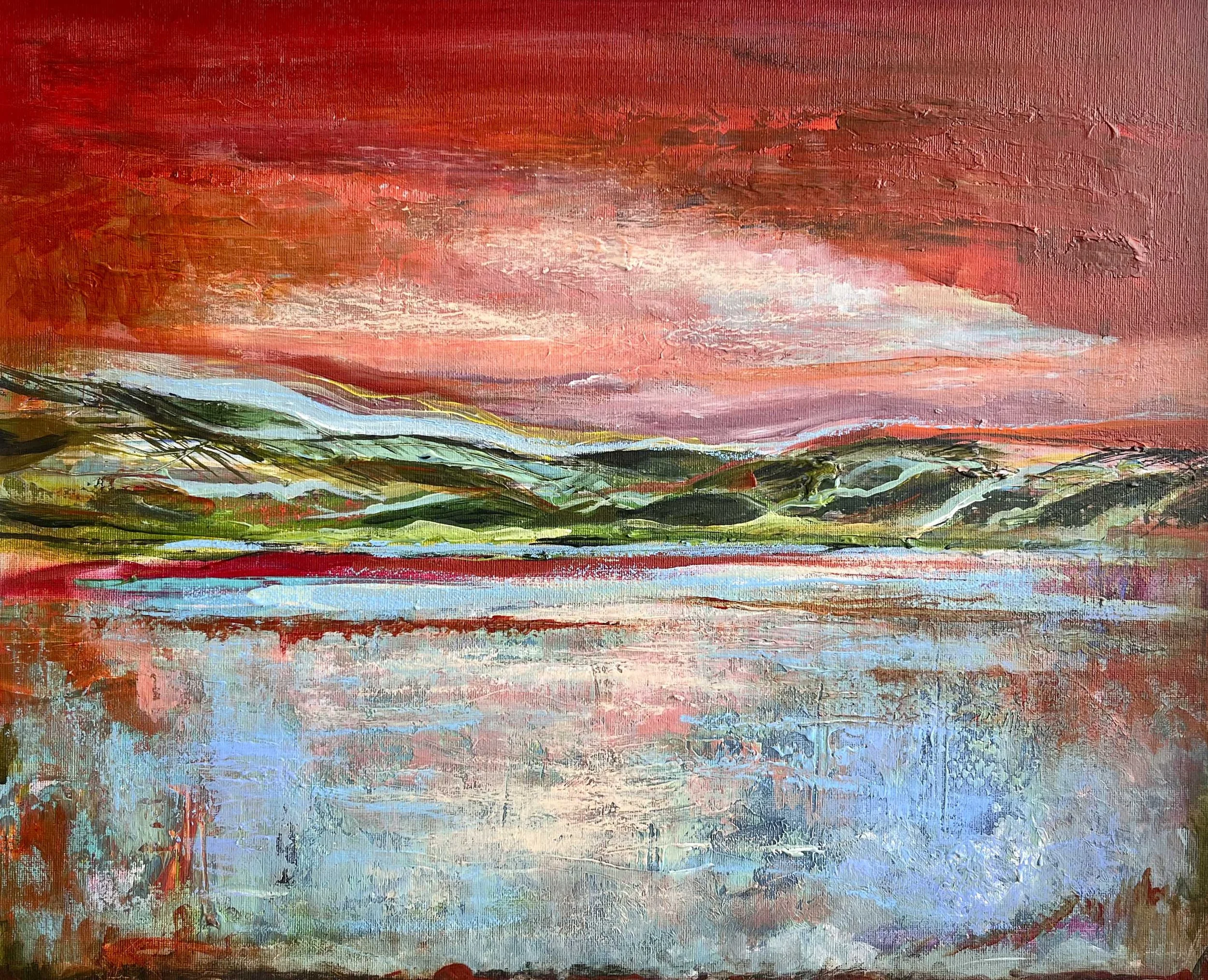 Oiginal abstract landscape Irish painting