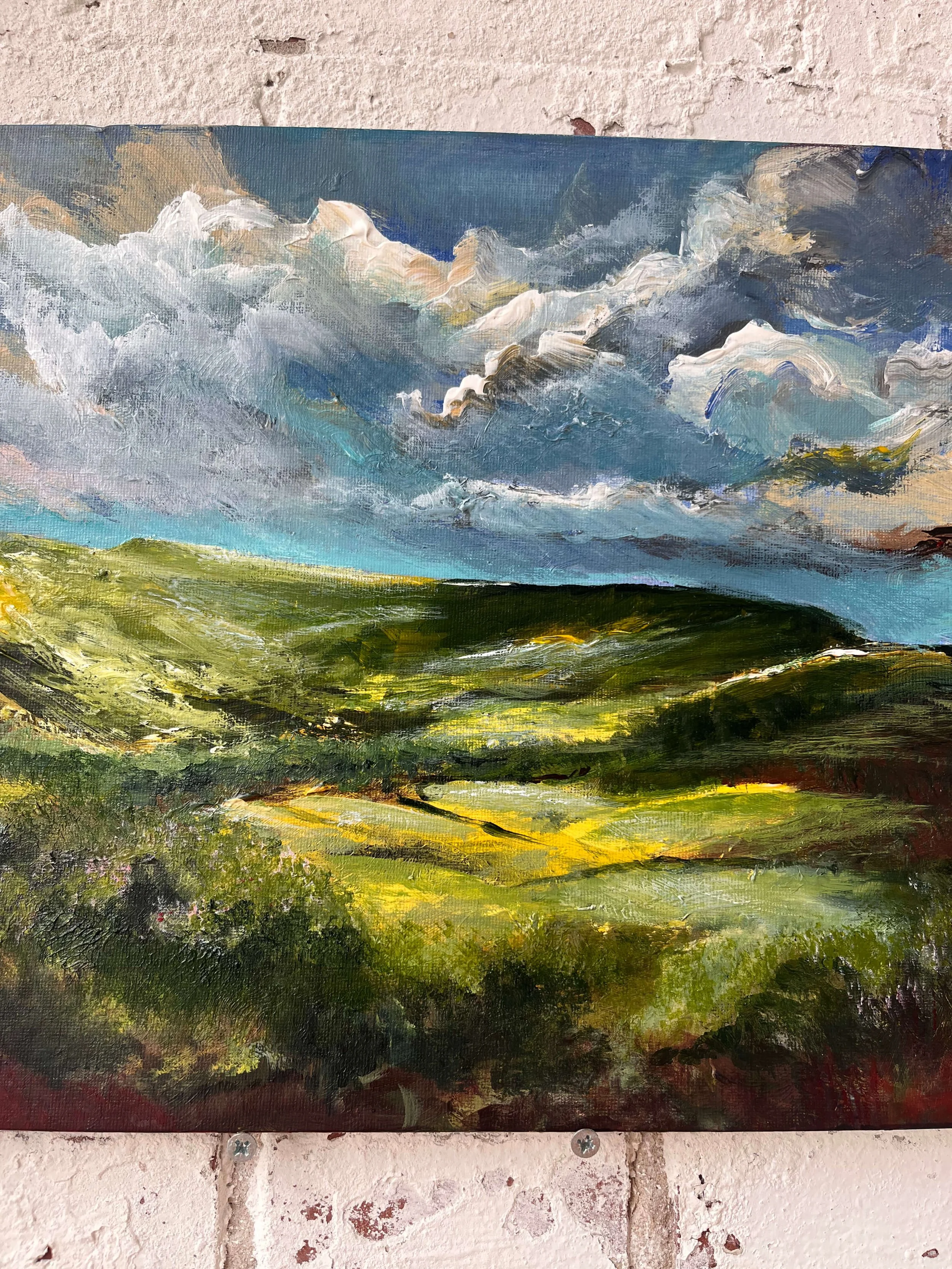 Irish landscape painting of the Sperrin Mountains by Irish artist Eimear Campbell