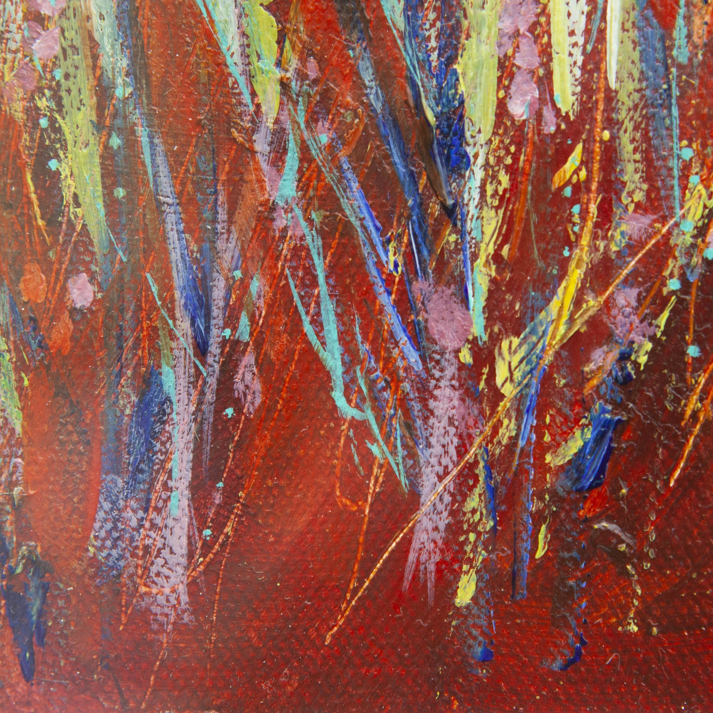 A colourful unique abstract limited edition print, irish seaweed art, contemporary art, nature painting, Belfast artist Eimear Campbell art