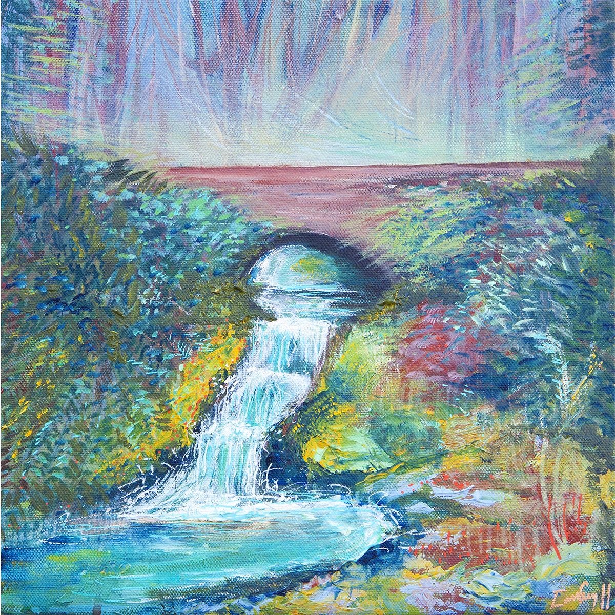 Contemporary nature painting, limited edition print. Irish artists prints for sale. Northern Ireland art. Belfast art, Mourne Mountains painting, Slieve Donard