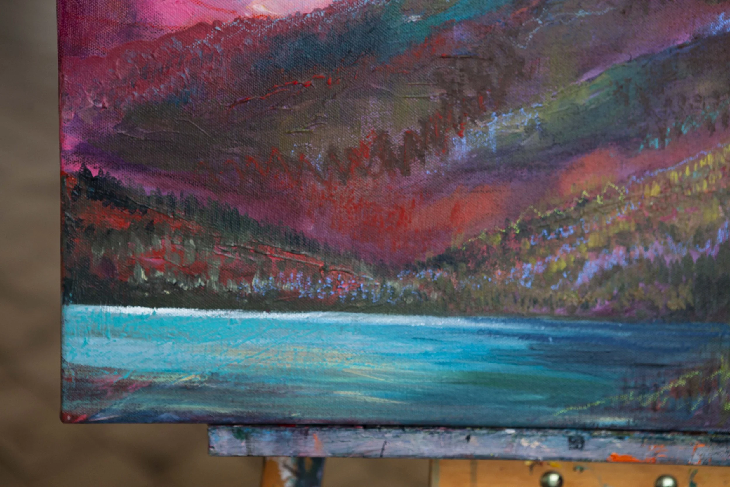 mountain art, Austria painting, nature painting, irish art print, belfast artist, abstract art