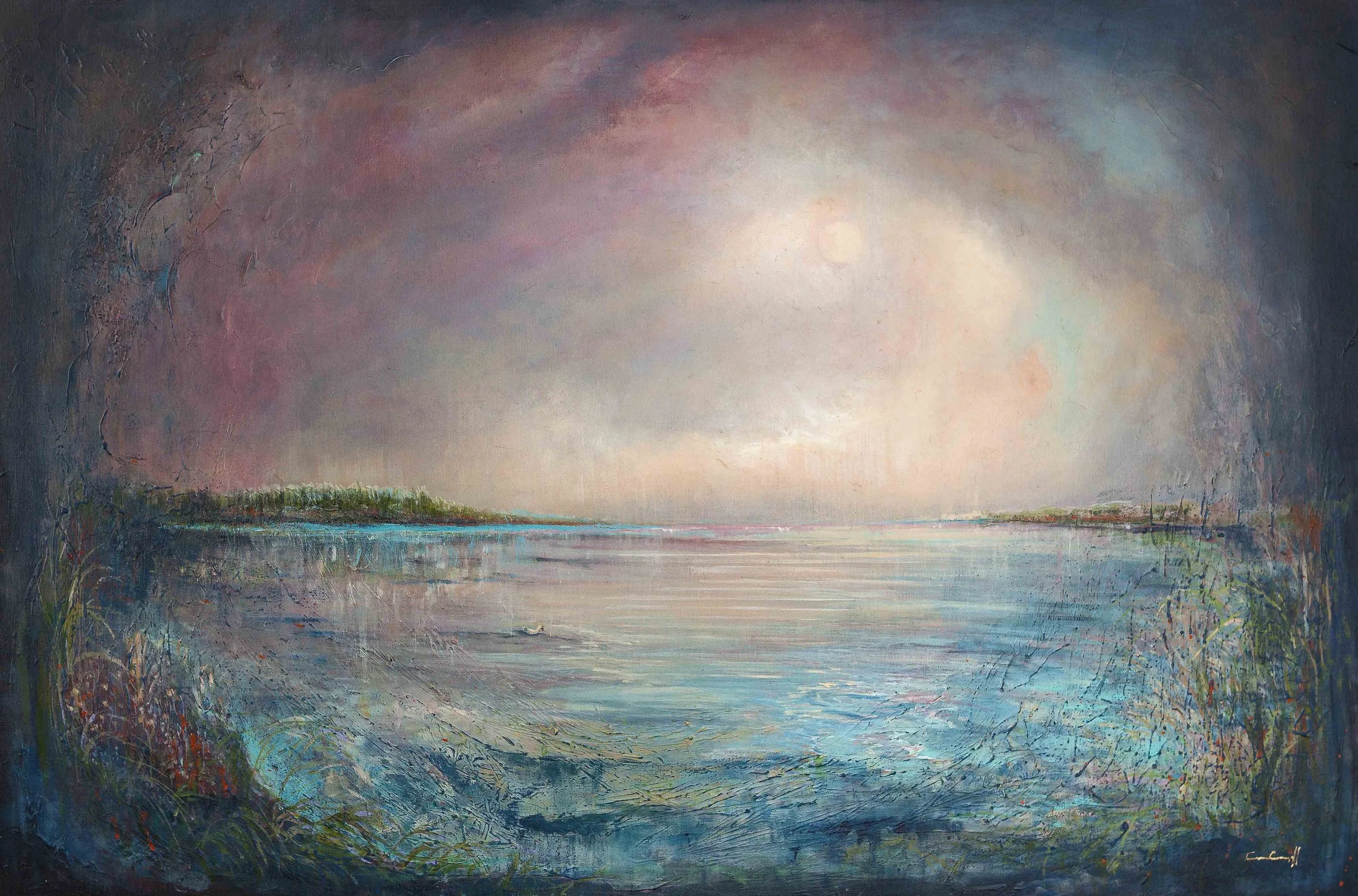 Slow Days, 120x80cm, Acrylic & oil pastel, 2025