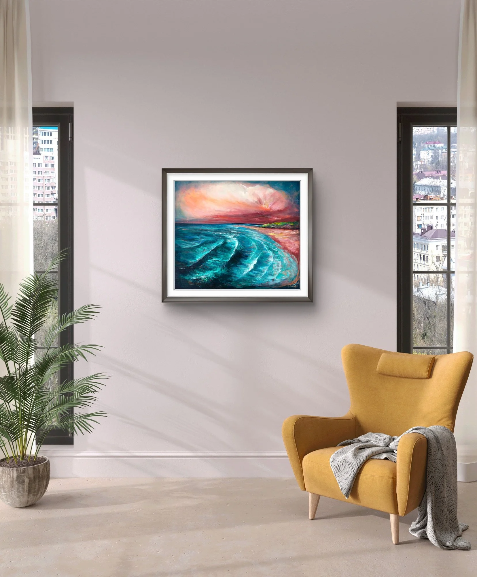 tullan strand beach, donegal painting, Irish art, nature painting, irish art print, belfast artist, abstract art