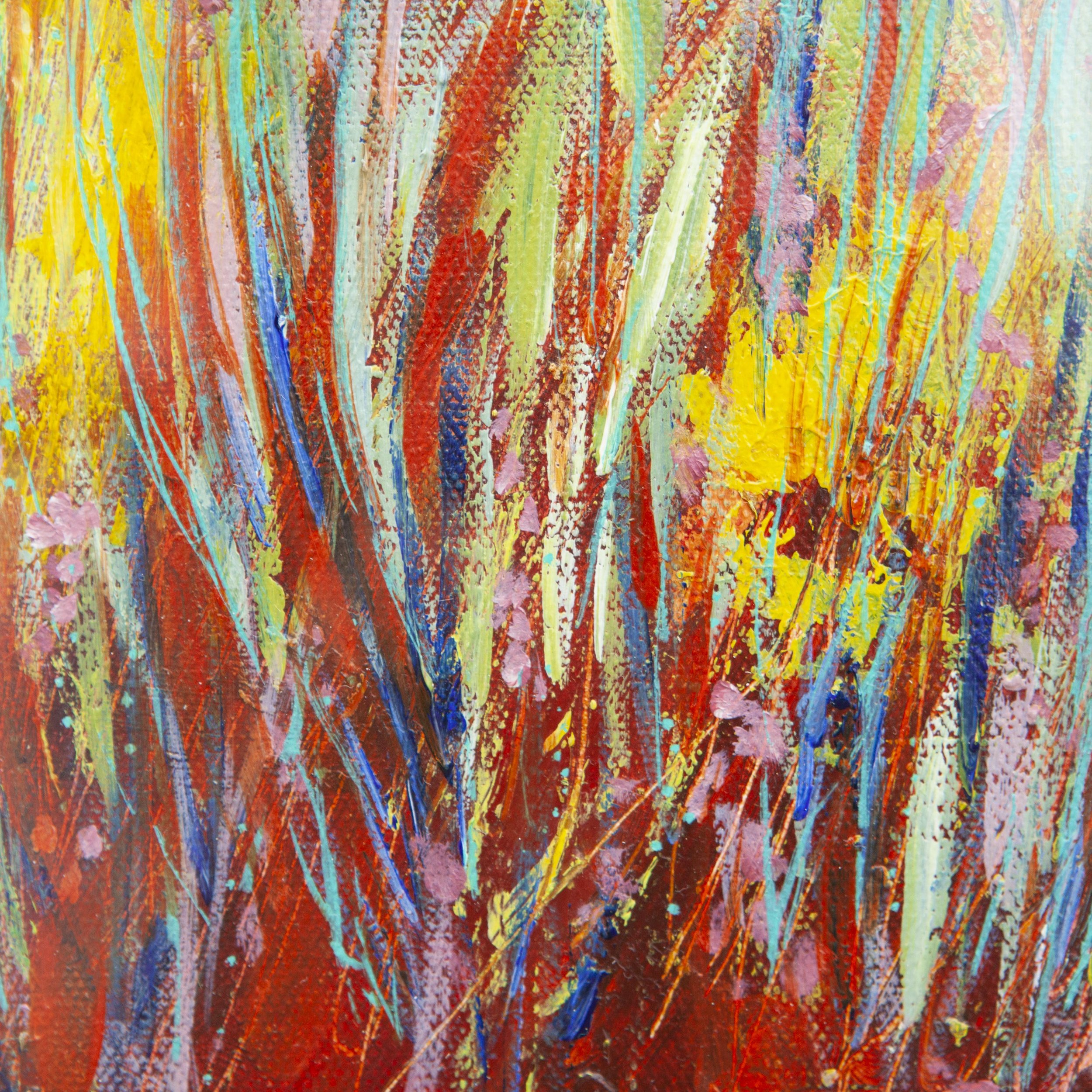 A colourful unique abstract limited edition print, irish seaweed art, contemporary art, nature painting, Belfast artist Eimear Campbell art