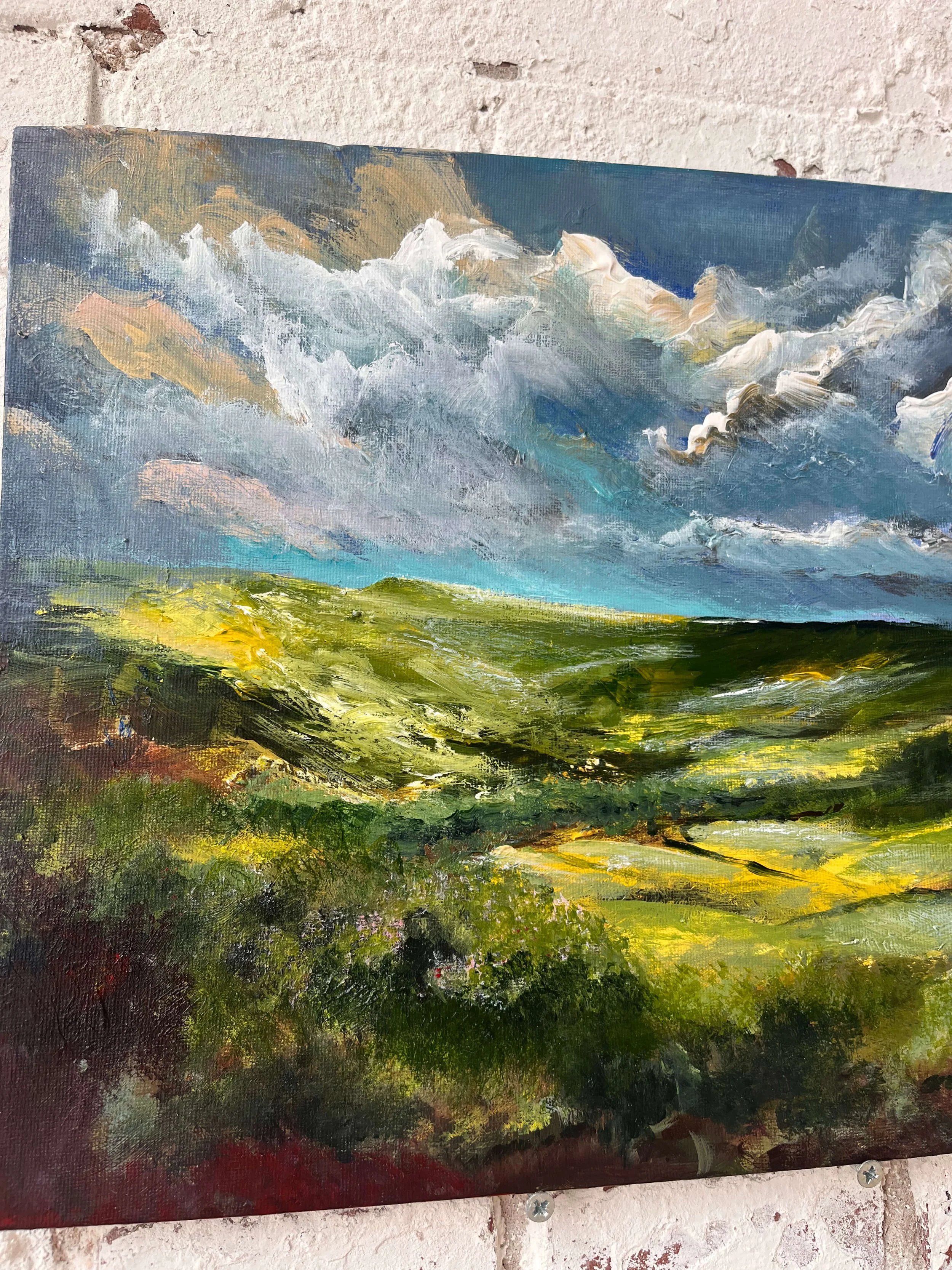 Irish landscape painting of the Sperrin Mountains by Irish artist Eimear Campbell