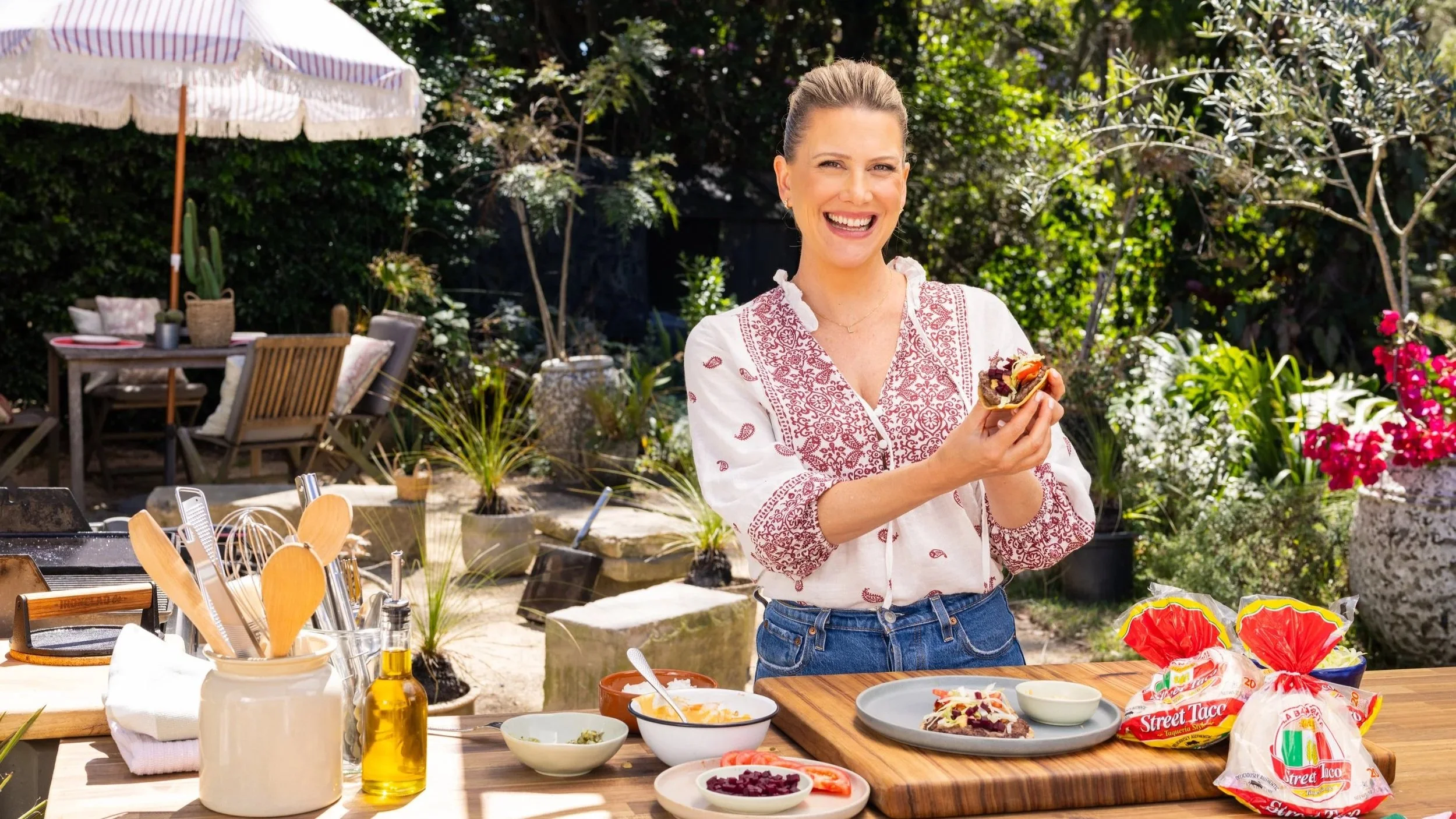 Aussie Summer Taco Burgers 'with the lot'