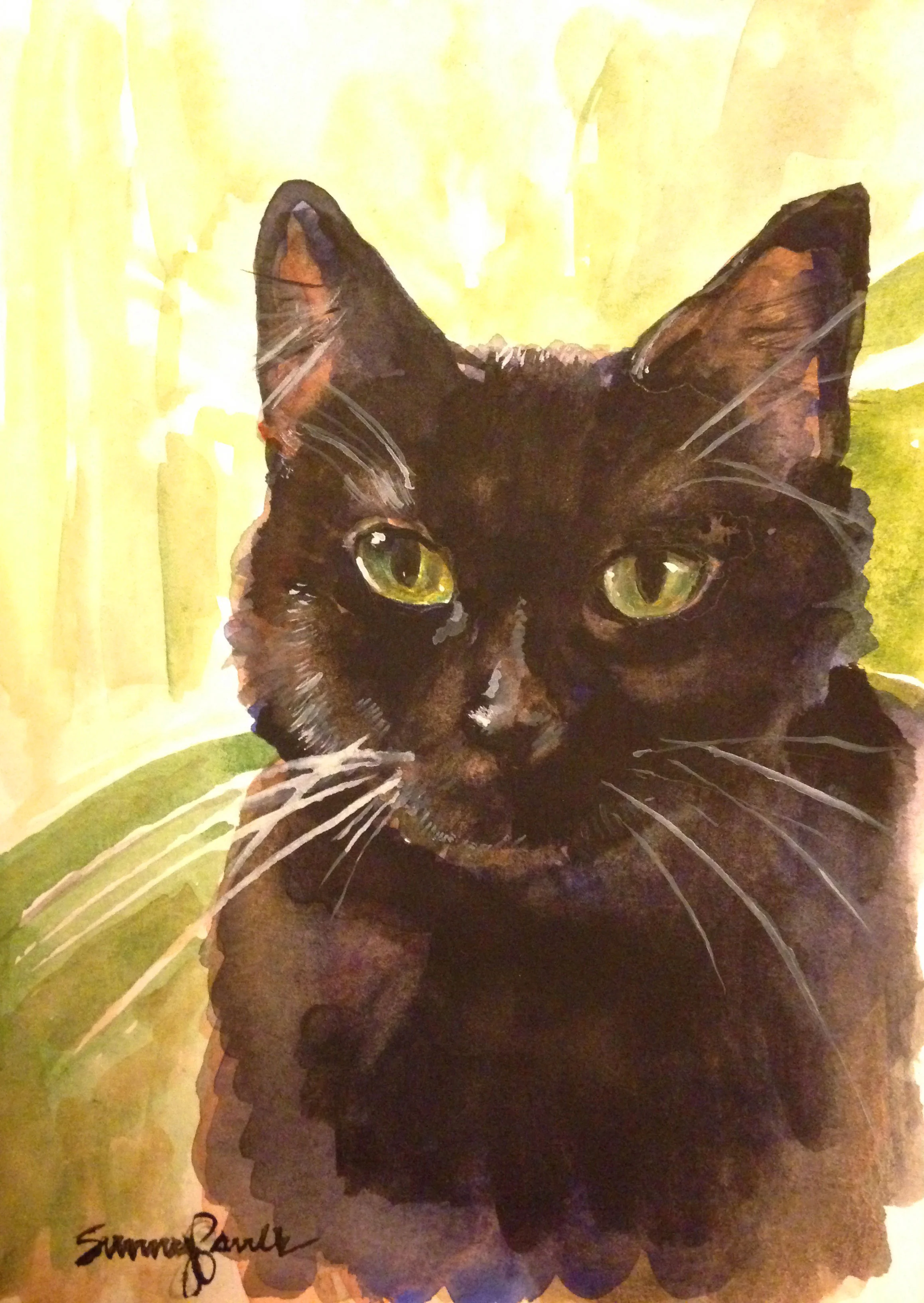 Lucy, watercolor on paper, 5"x7." 2016
