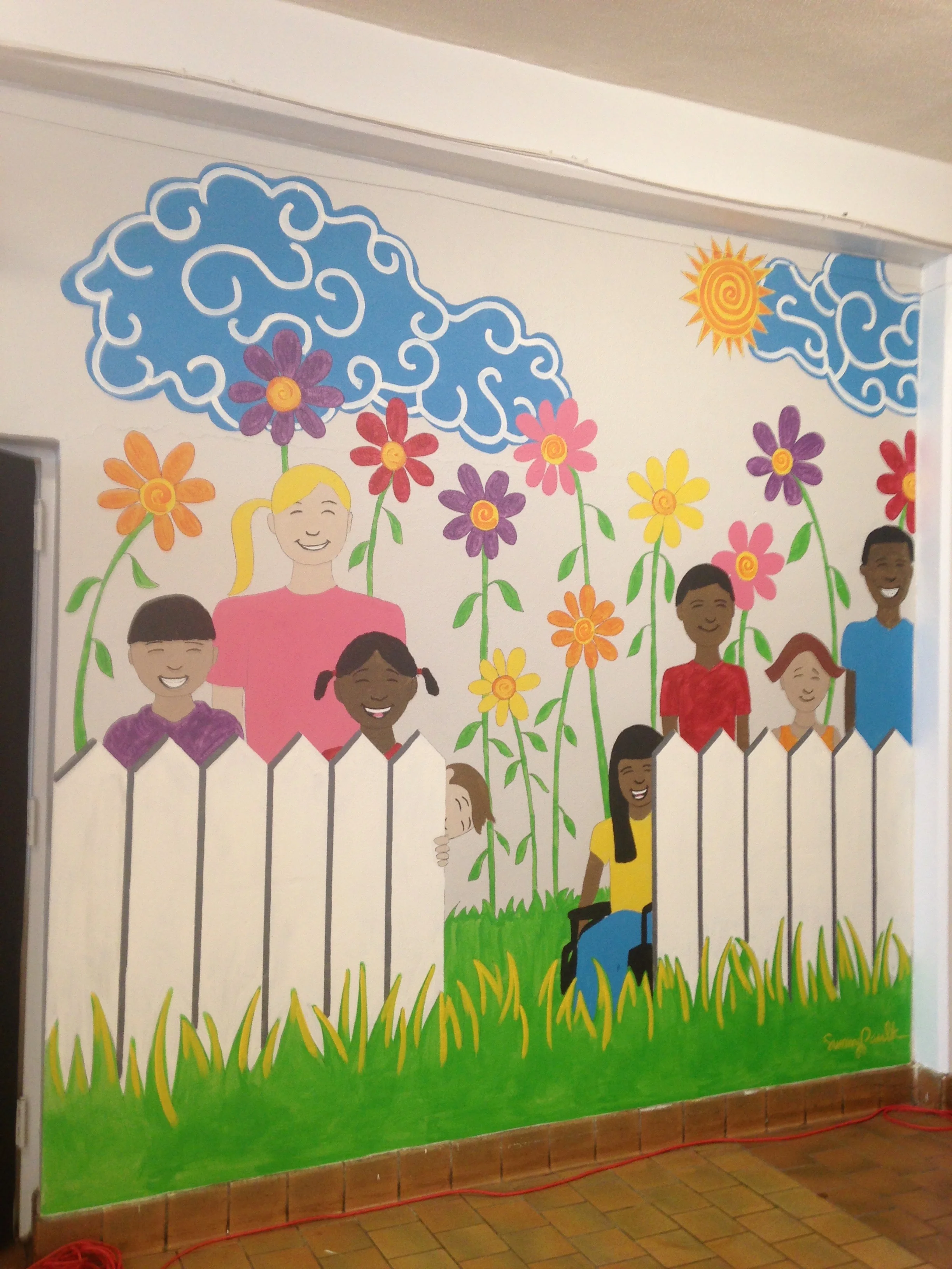 (2/2) mural for Flowers Elementary School, Montgomery, AL. 2017