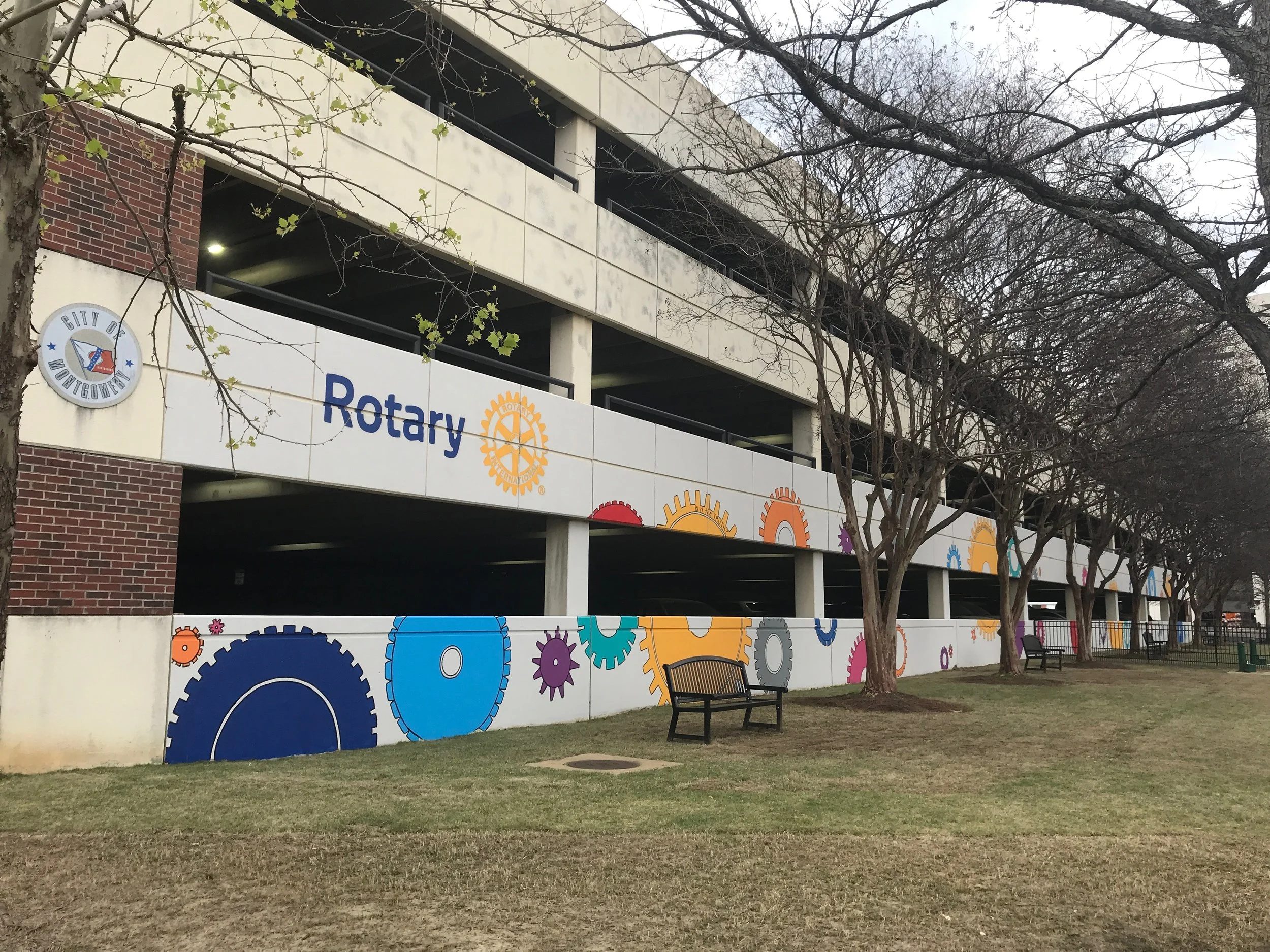 Day Nine: Finished Rotary Club Dog Park Mural, 2018.