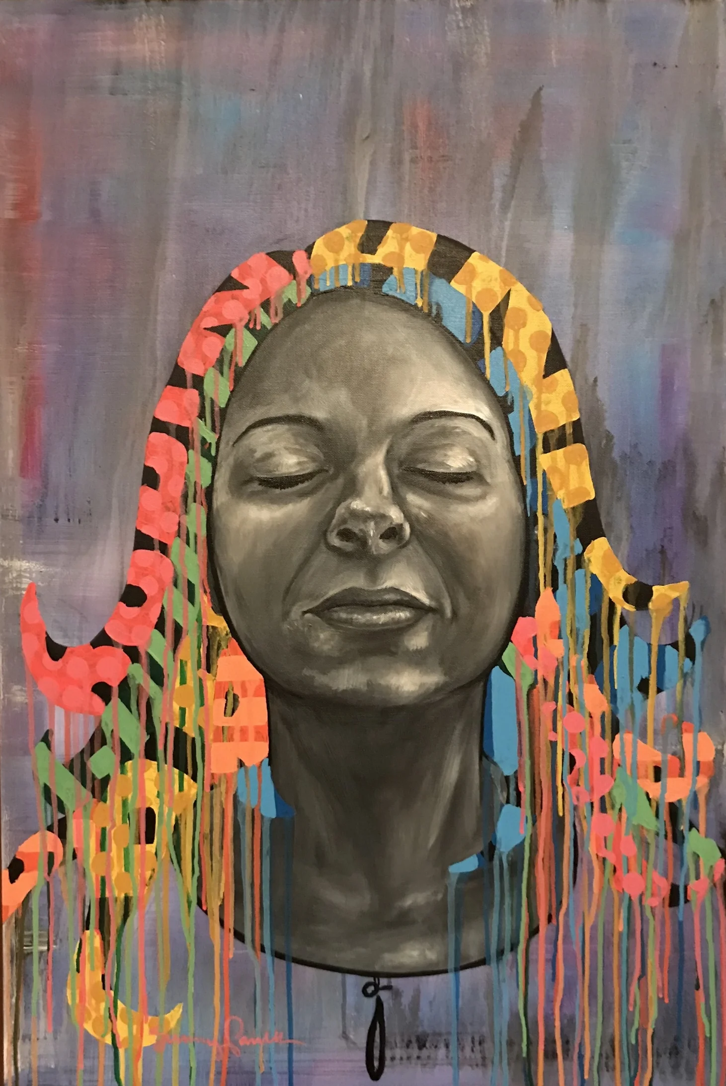 I am Still (#22). Acrylic on Canvas, 24” x 36.” 2018.