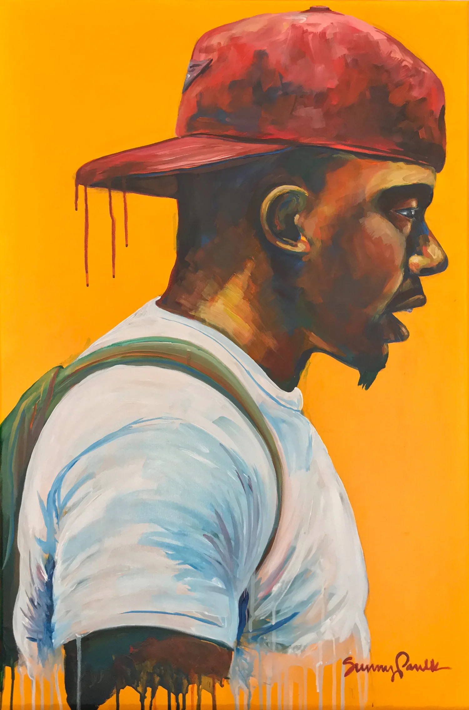 What It Is and What It Ain’t. 24”x36” acrylic on canvas, 2018.