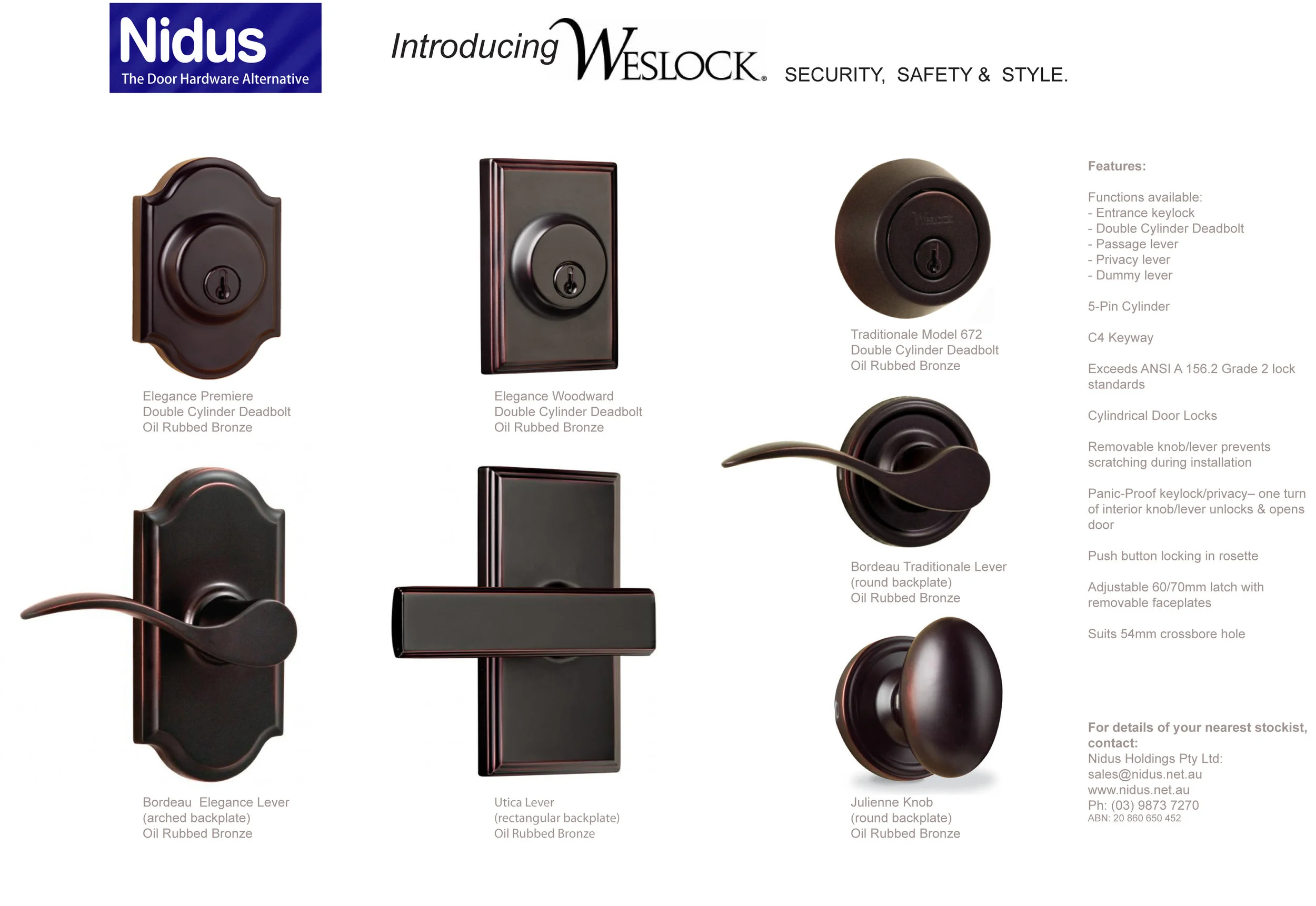 Weslock Flier (PDF)