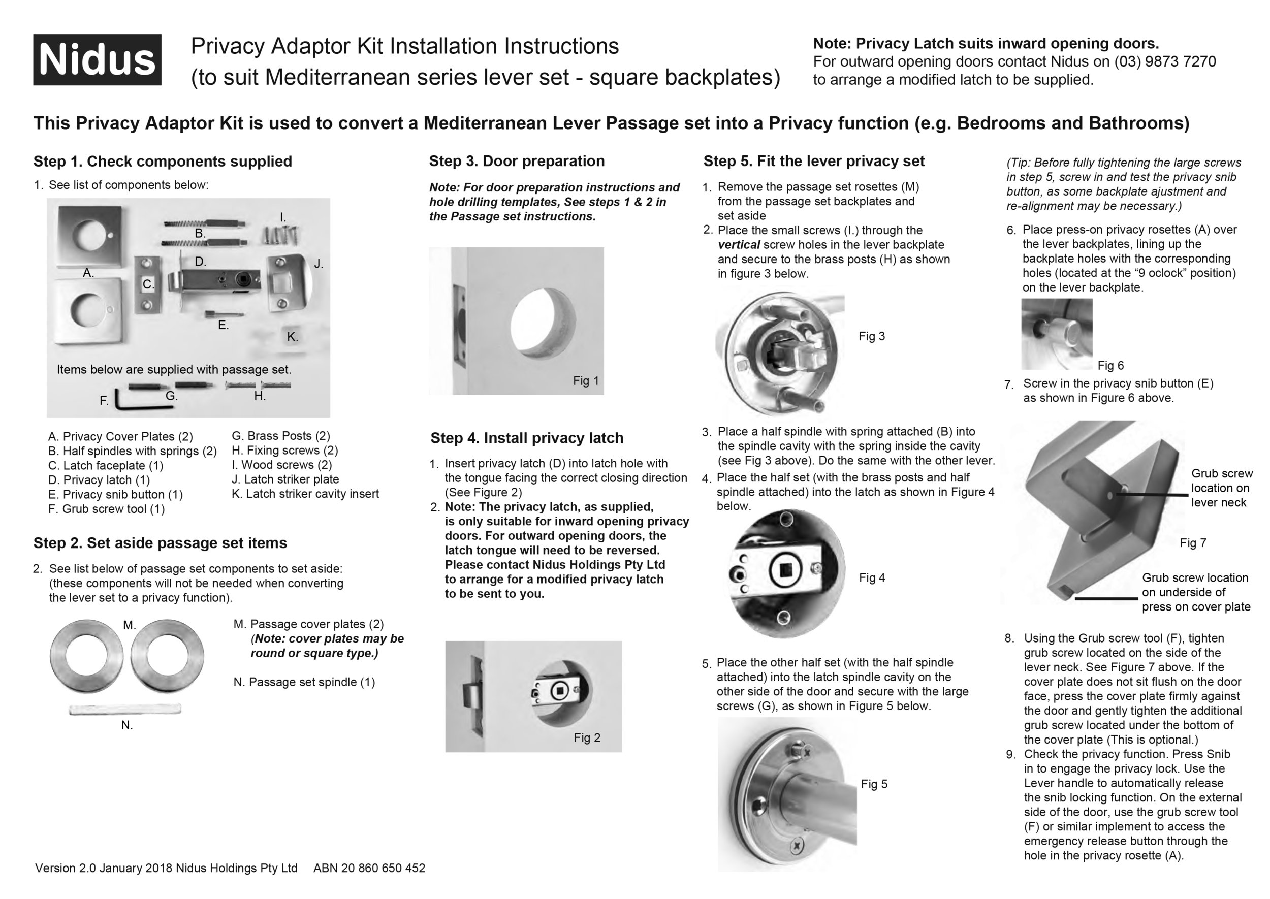 Mediterranean privacy instructions - Square Backplate