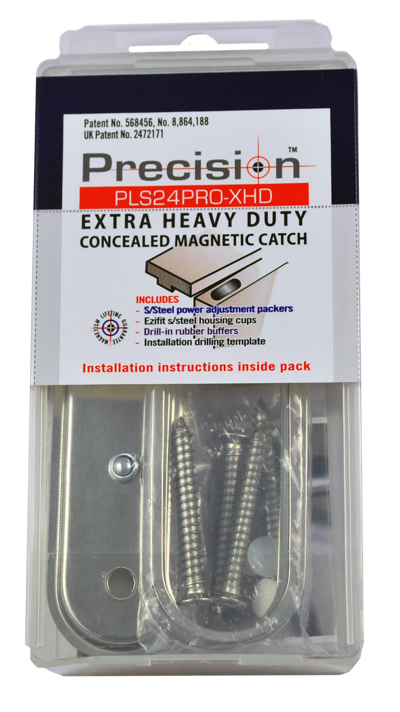 Concealed magnetic catch - Extra Heavy Duty