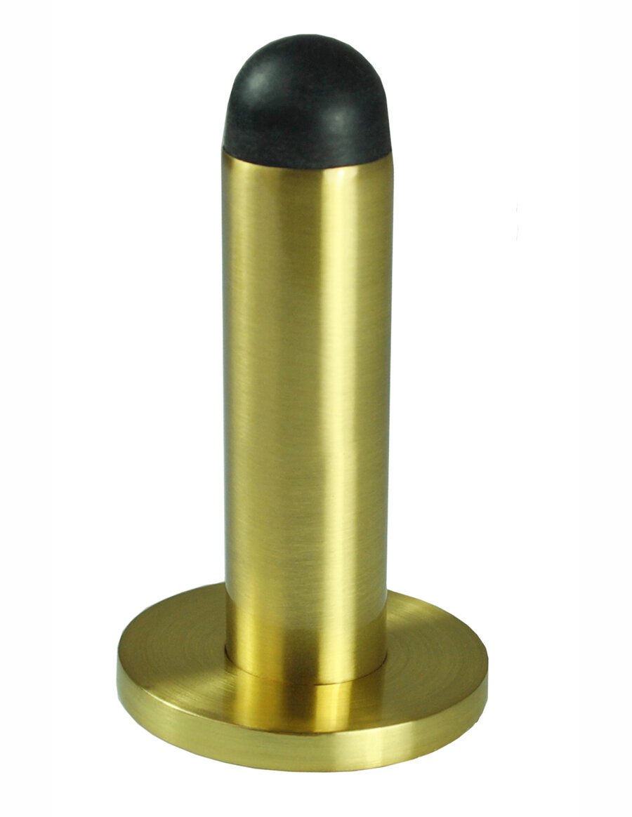 Door Stop - Wall Mounted - Satin Brass