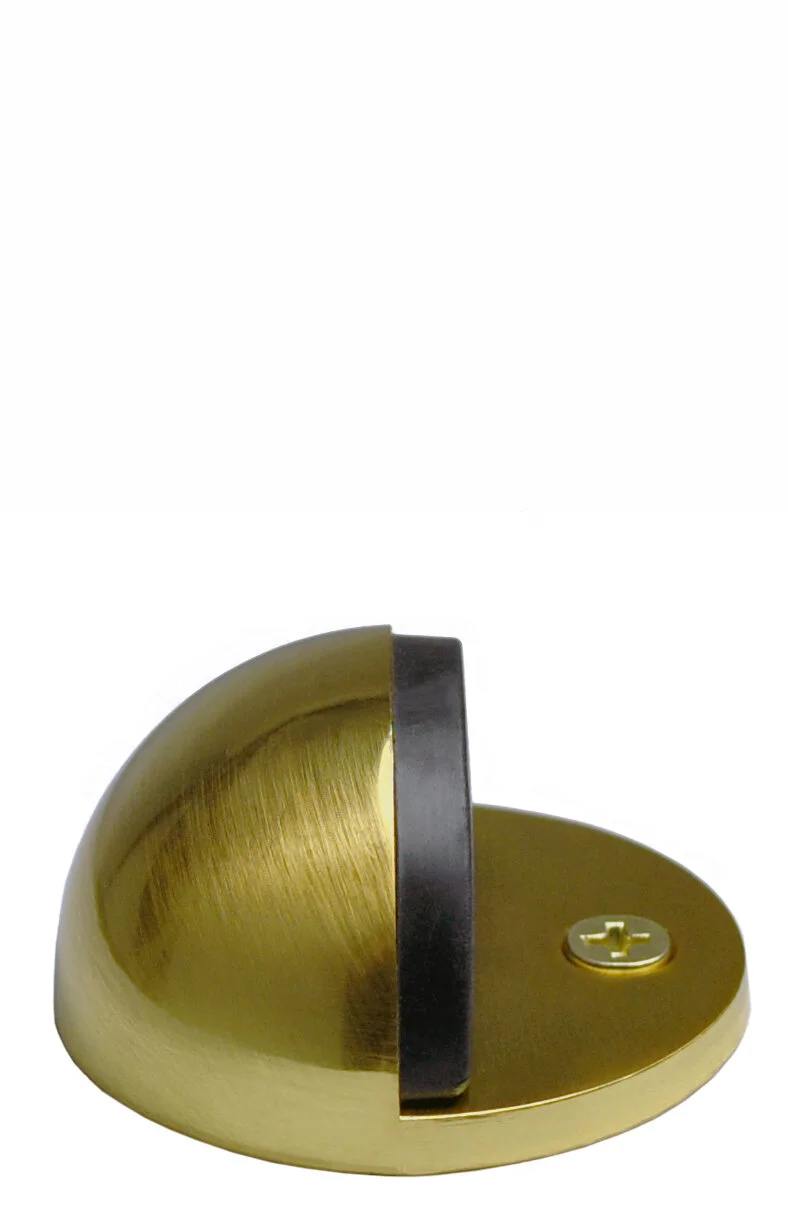 Door Stop - Floor Mounted - Satin Brass